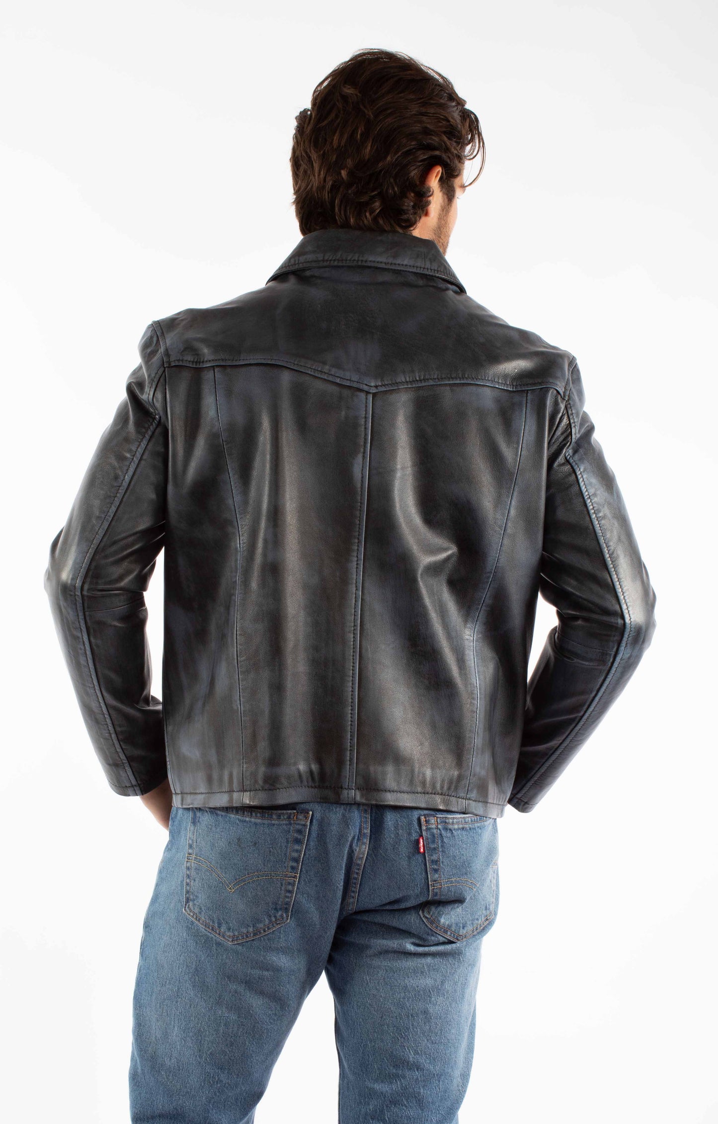Scully Men's Zip Front Color Jacket in Navy