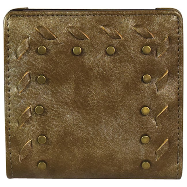 Justin Boot Company Bronze Metal Studded Bifold Wallet