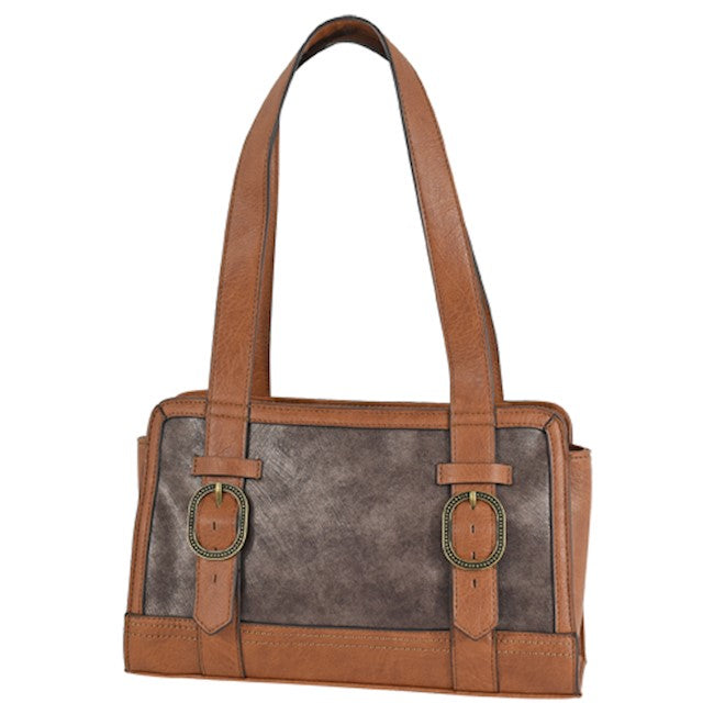 Catchfly Studio Brushed Metallic Satchel