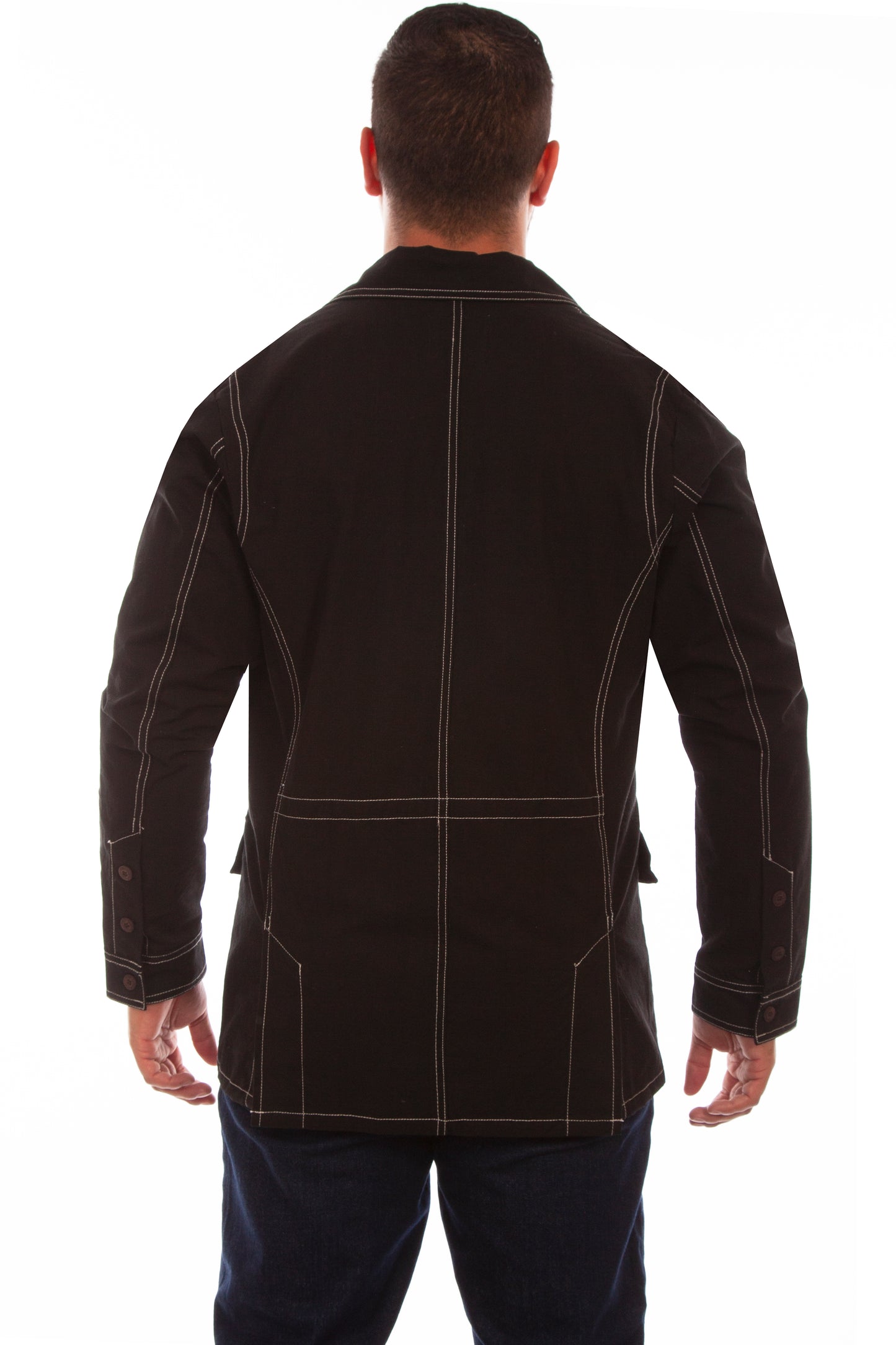 Scully Western Men's Departure Button Cotton Jacket in Black
