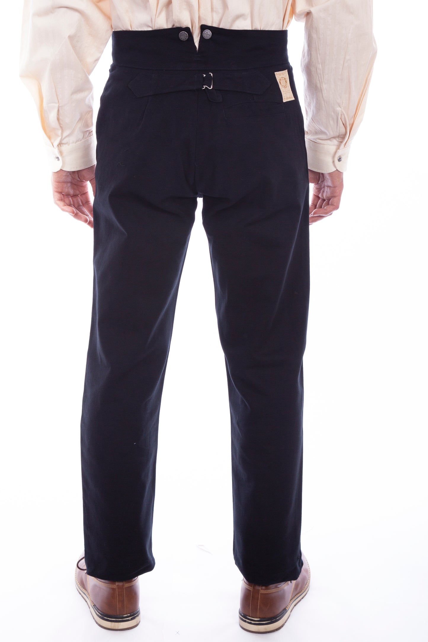 Scully Men's Brushed Denim Pant in Black
