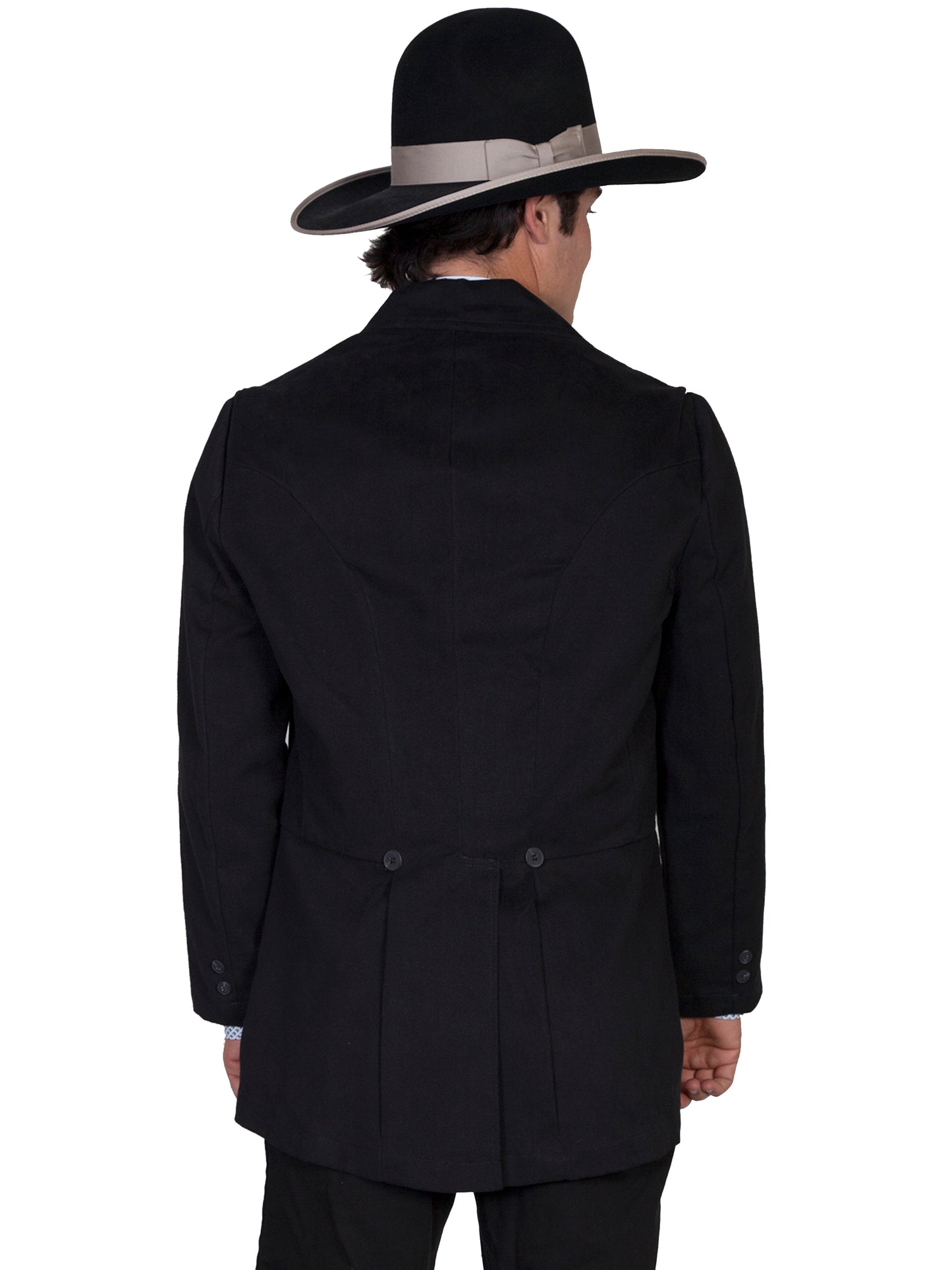Scully Men's Wahmaker Brushed Cotton Coat in Black