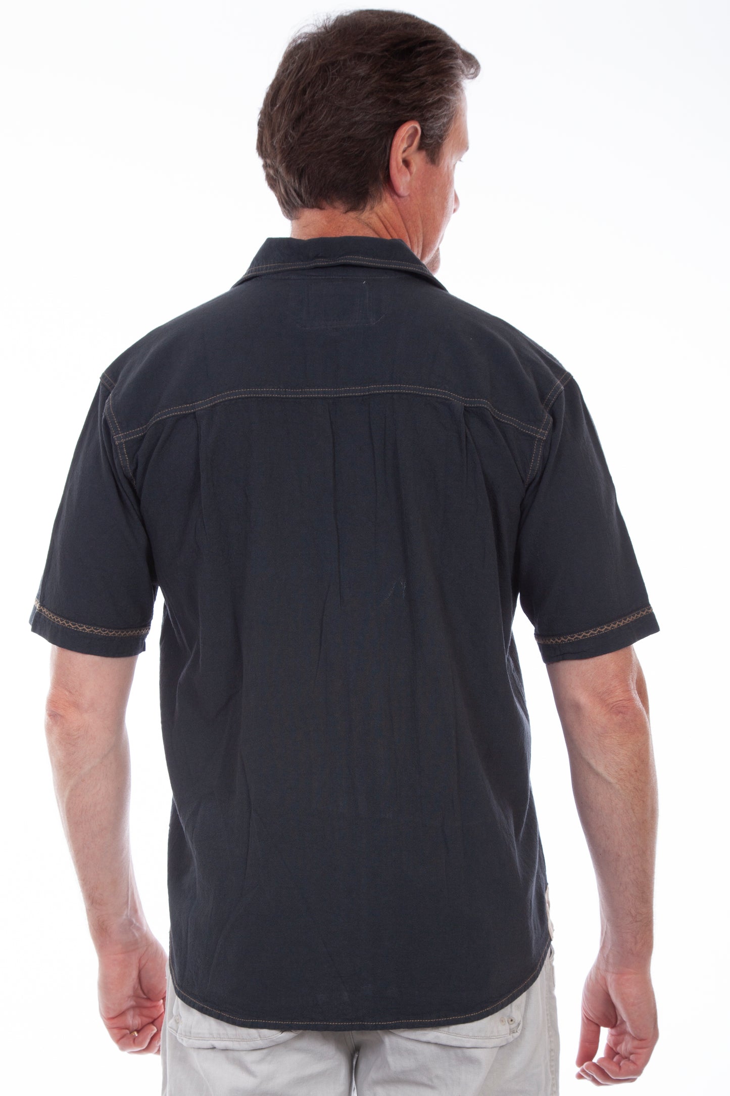 Scully Western Men's Ridgeline Button Front Shirt in Gun Metal