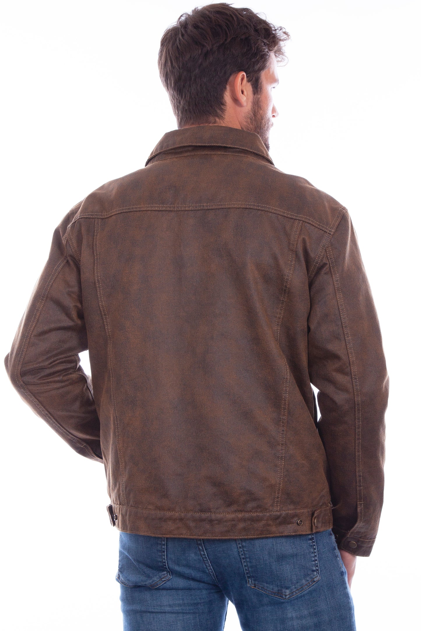 Scully Western Men's Faux Lined Jean Jacket With Corduroy Lining