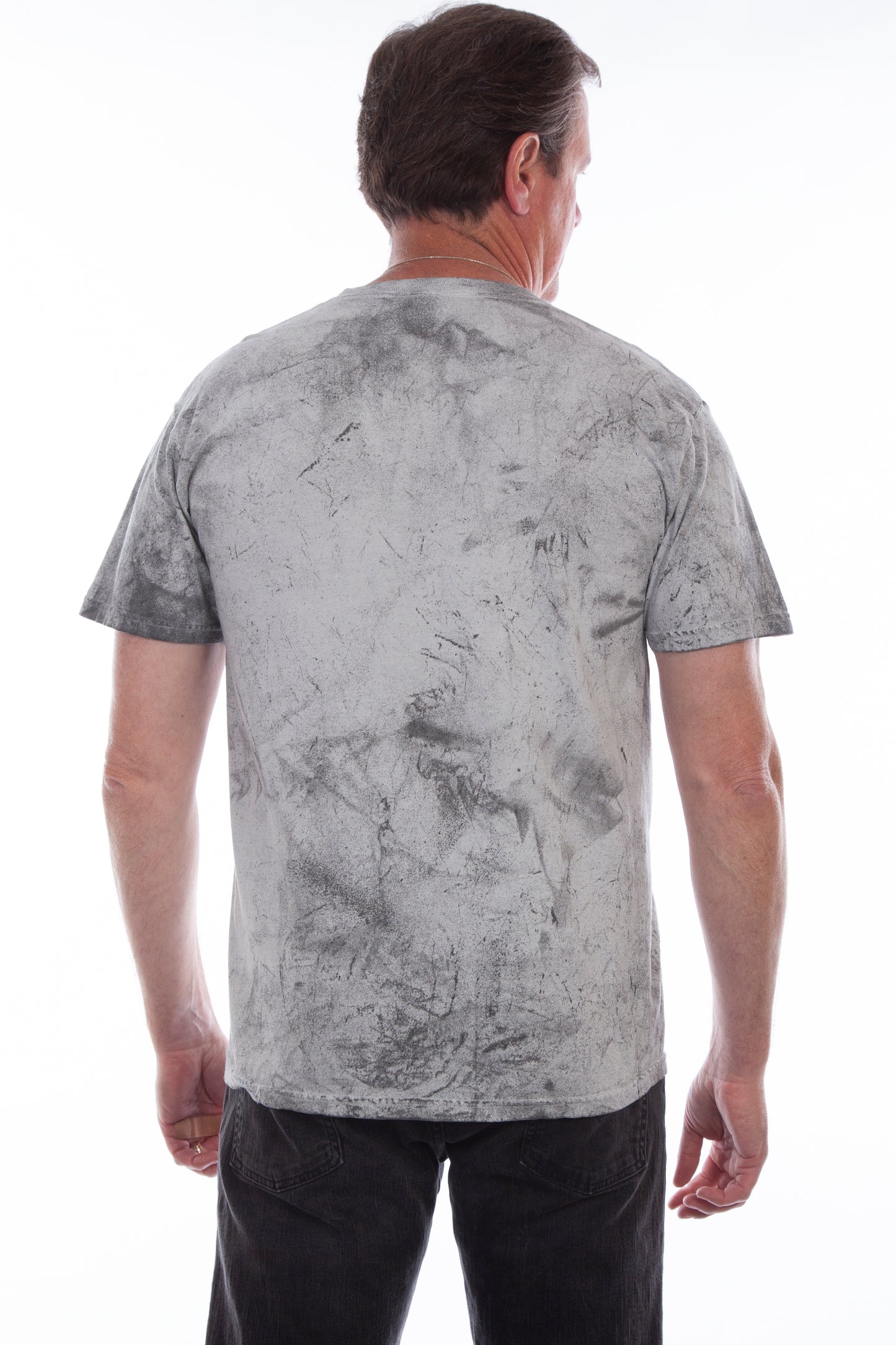 Scully Western Men's Ocean Mist Cotton T- Shirt in Grey