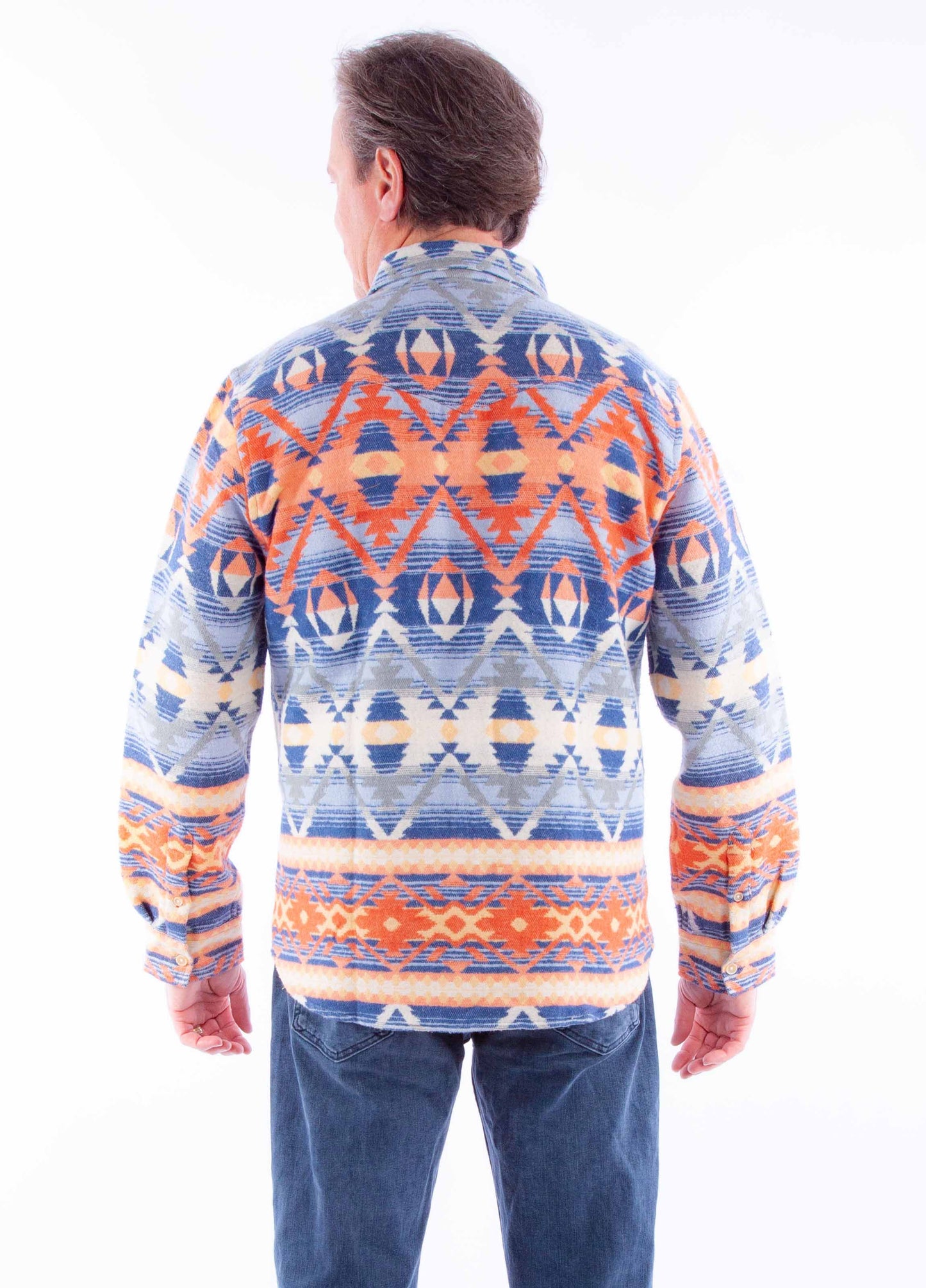 Scully Western Men's Aztec Southwest Button Jacket in Santa Fe
