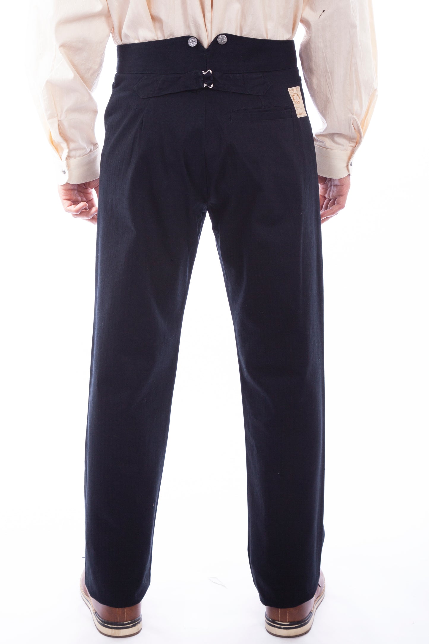 Scully Men's Herringbone Vigilante Pant in Black