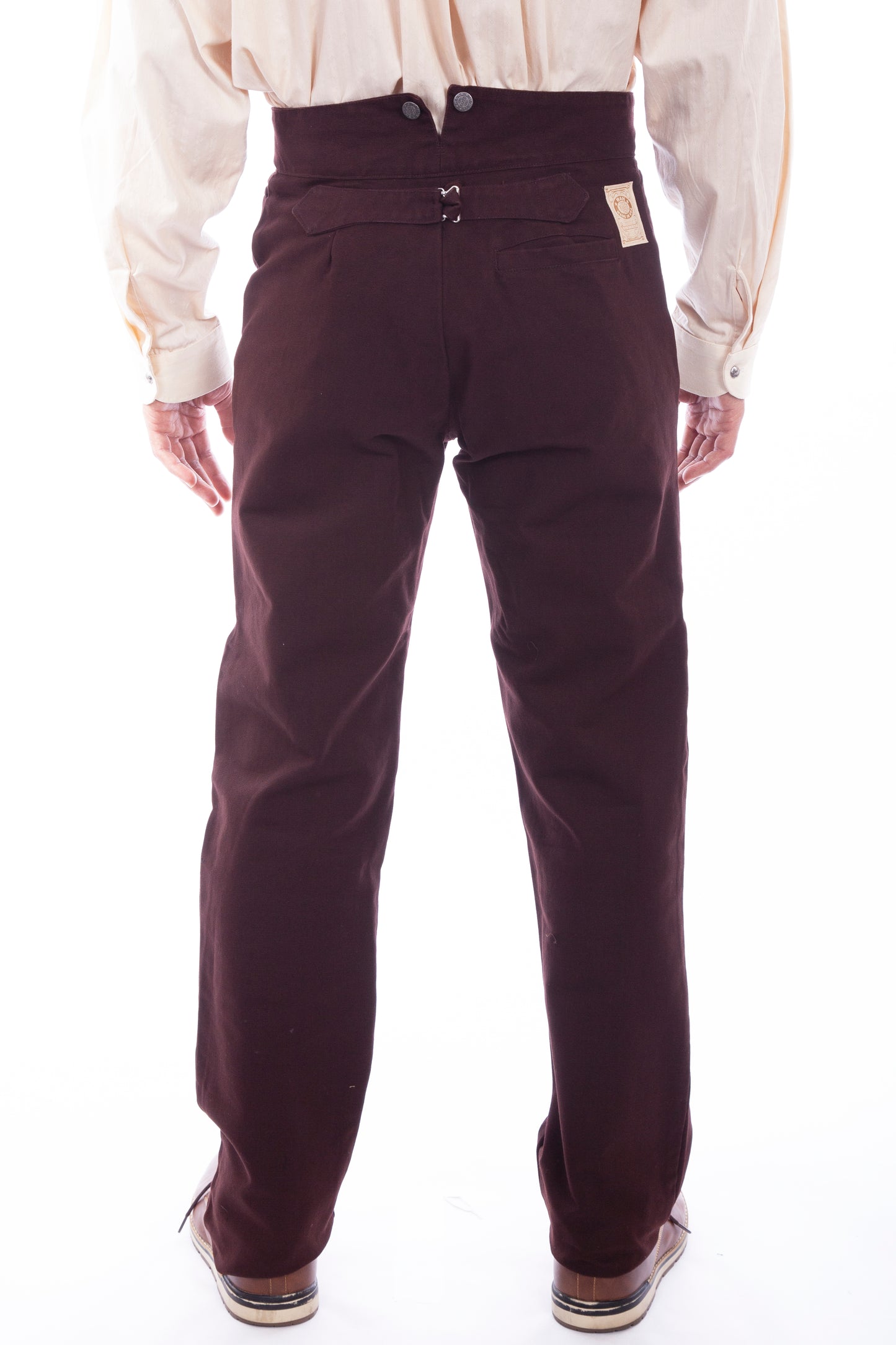 Scully Men's Wahmaker Canvas Saddle Seat Pants in Walnut
