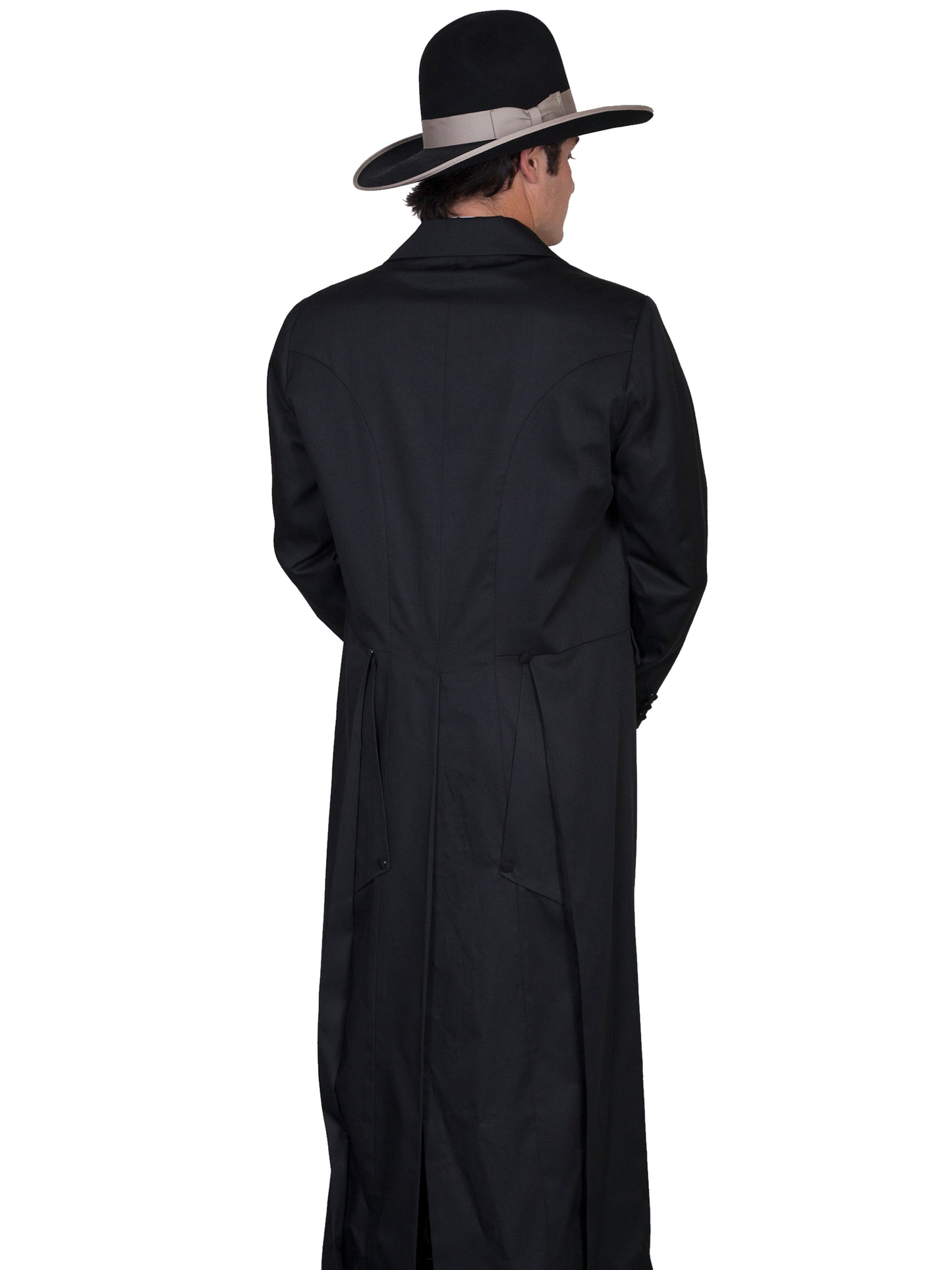 Scully Men's Full Length Frock Coat in Black
