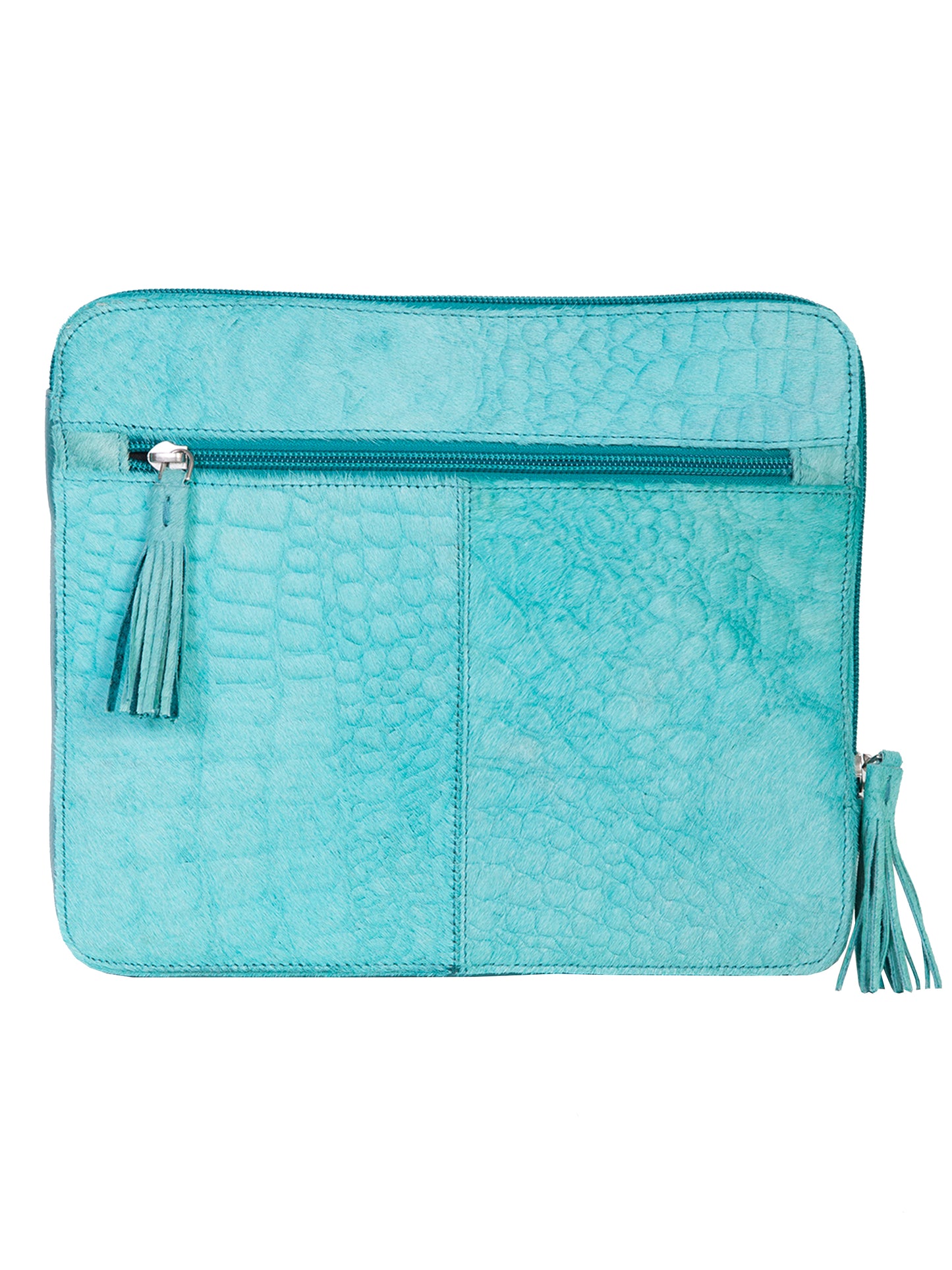 Scully Leather Turquoise Tablet Sleeve in Blue