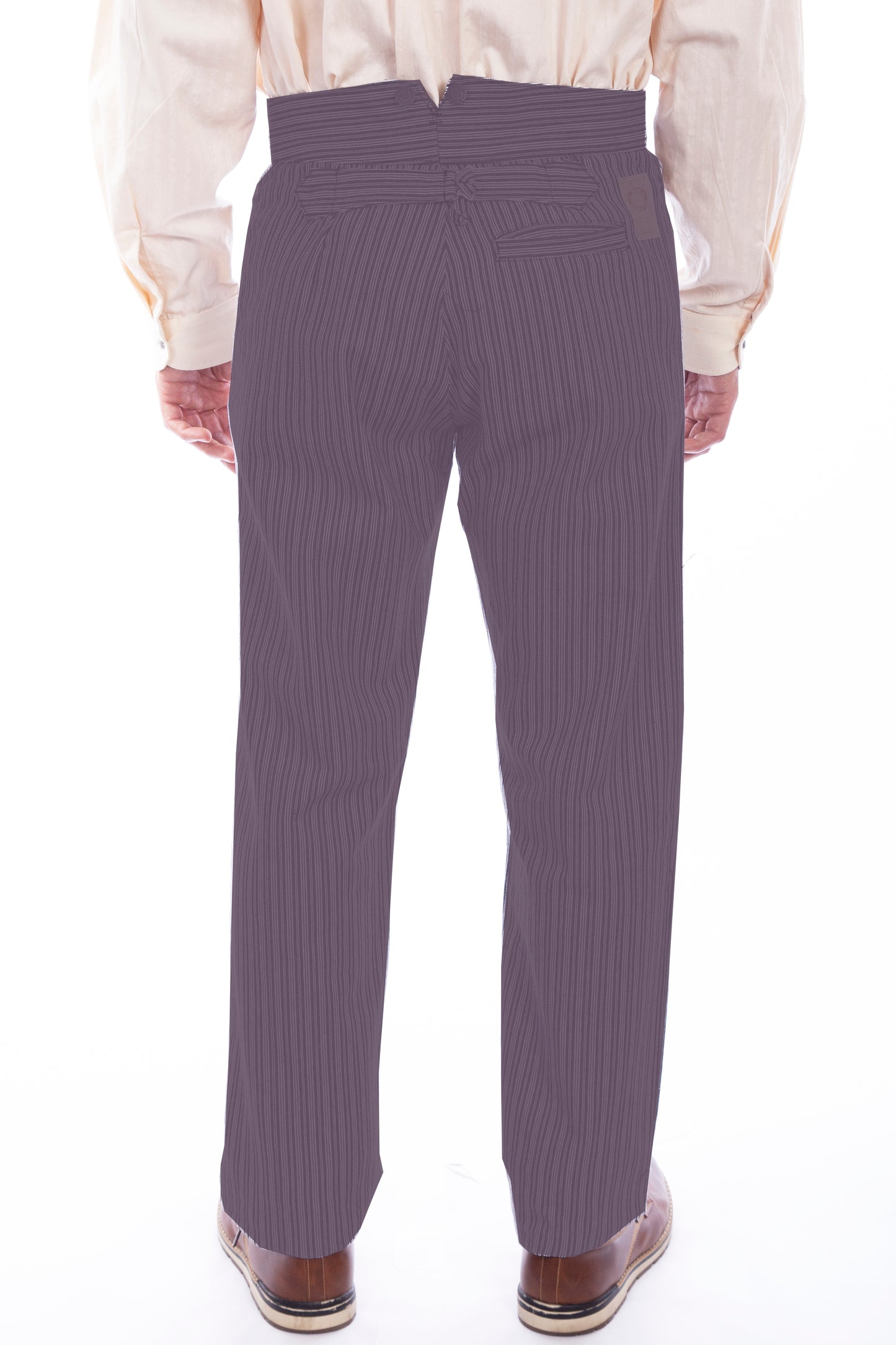 Scully Men's Wahmaker Rail Striped Pants in Charcoal