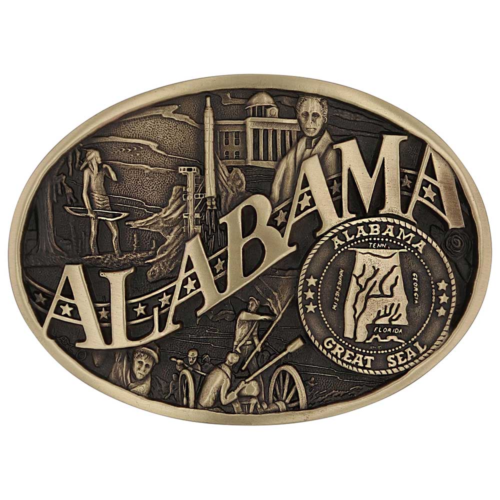 Montana Silversmiths Alabama State Heritage Attitude Buckle