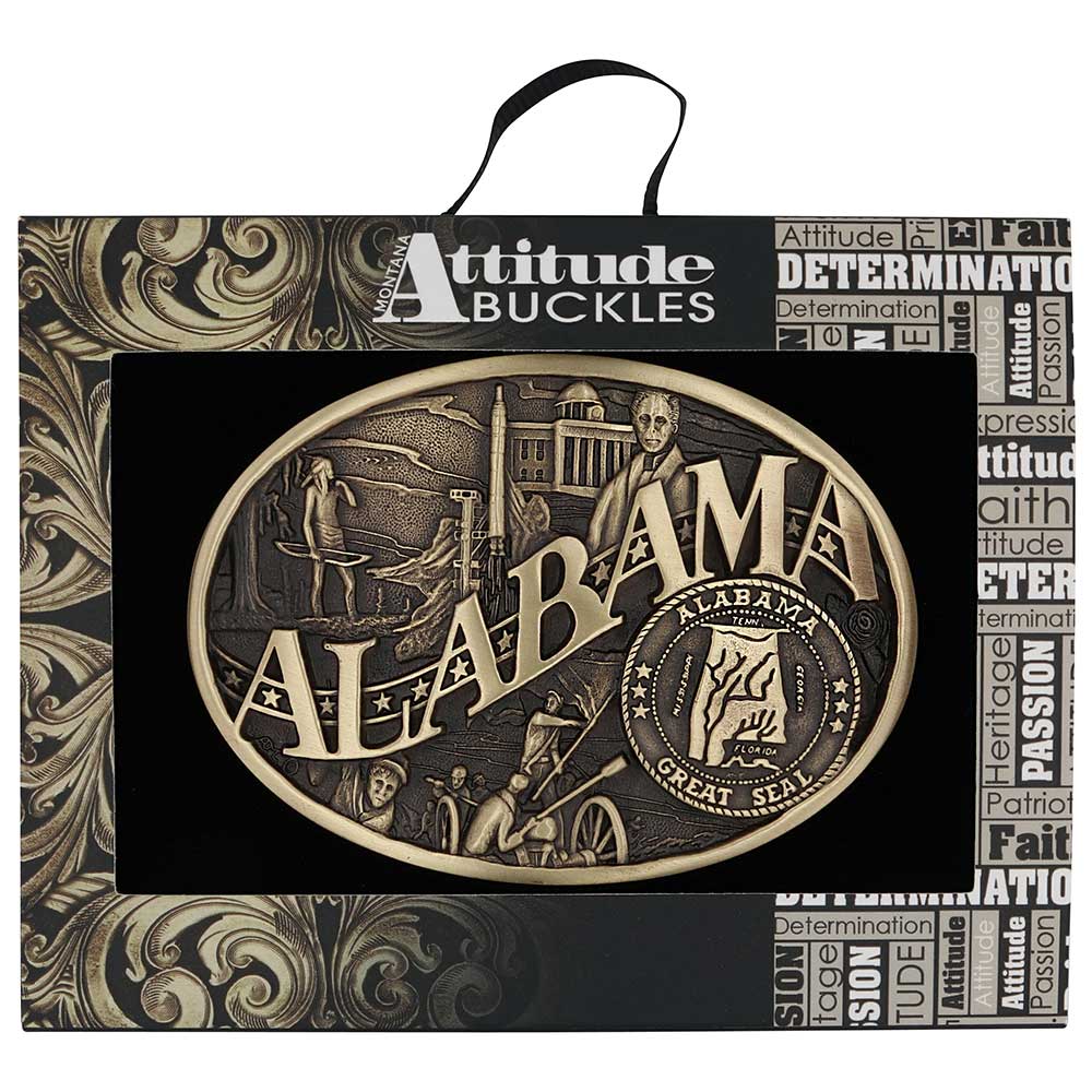 Montana Silversmiths Alabama State Heritage Attitude Buckle