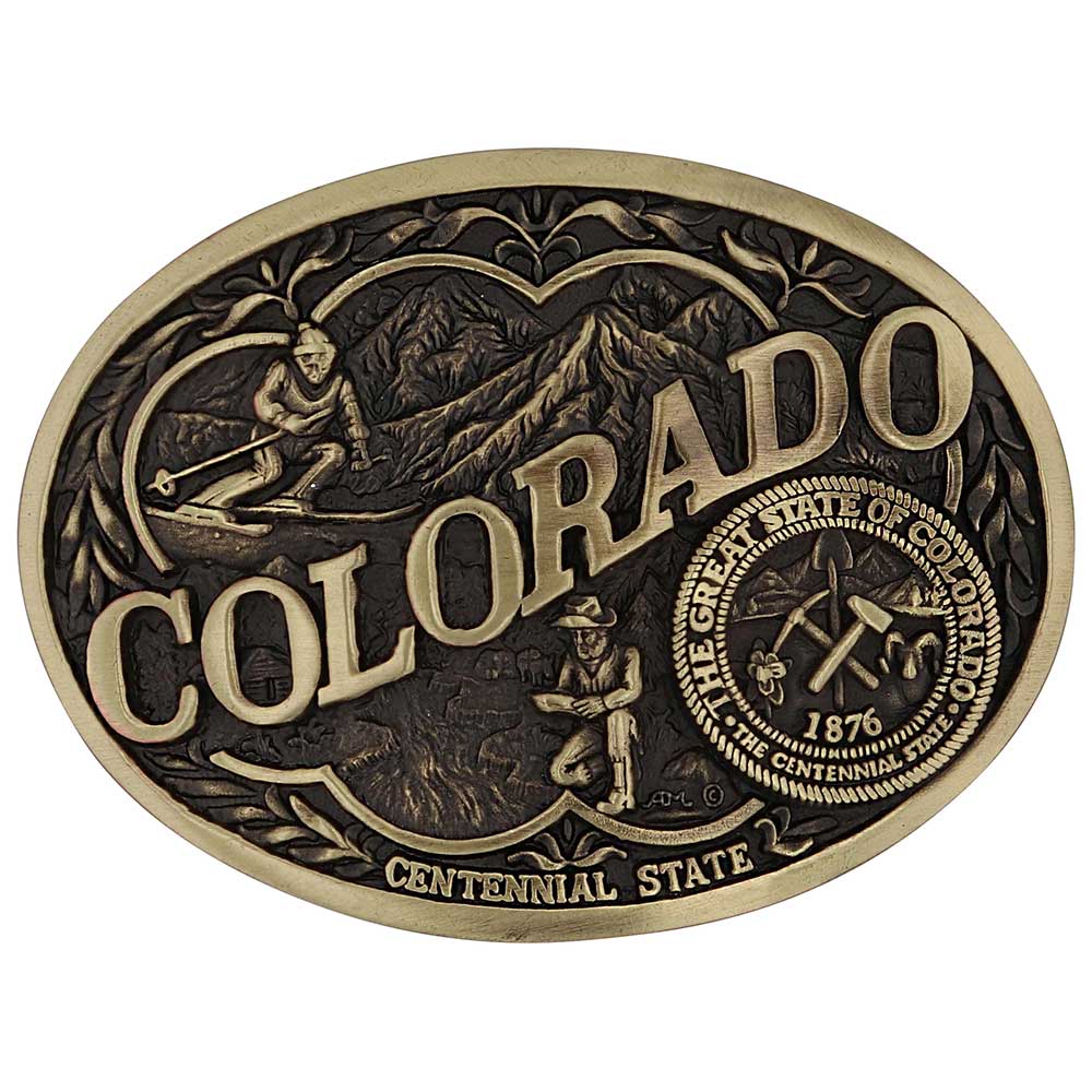 Montana Silversmiths Colorado State Heritage Attitude Buckle