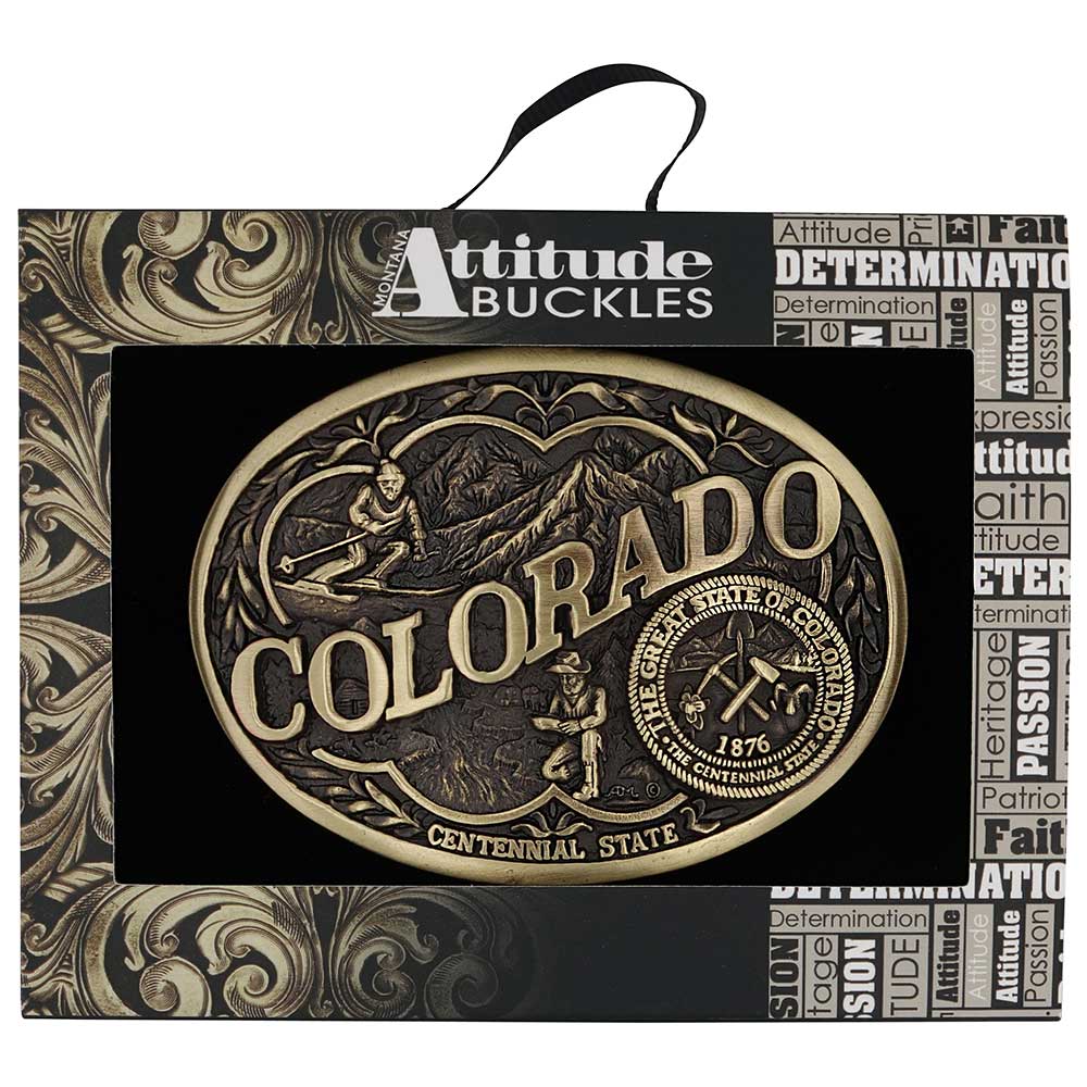 Montana Silversmiths Colorado State Heritage Attitude Buckle