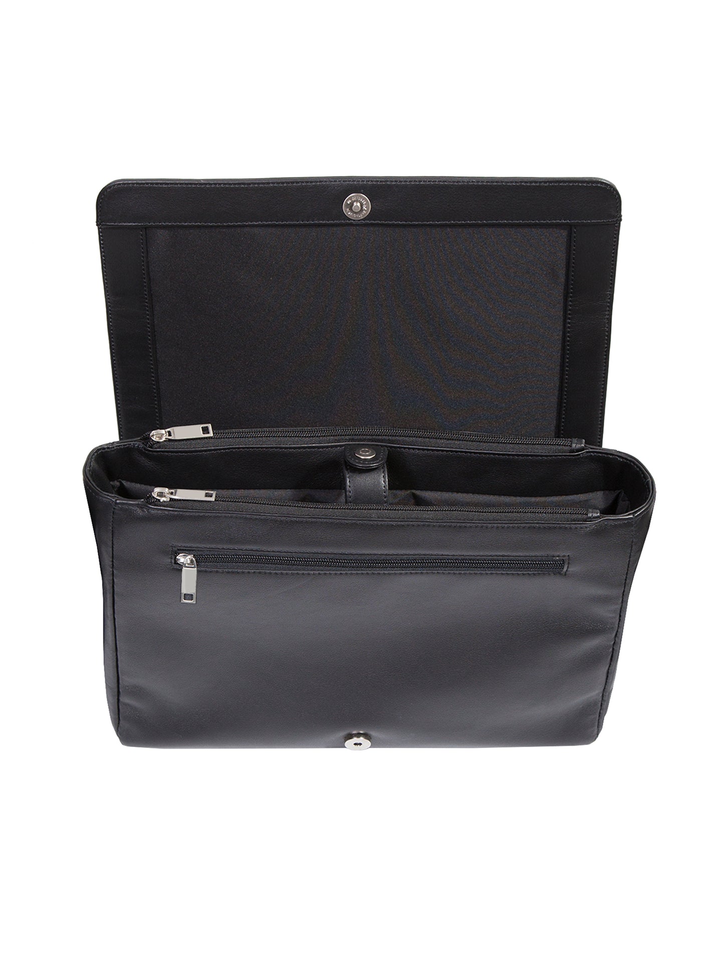 Scully Women's Leather Messenger Bag in Black