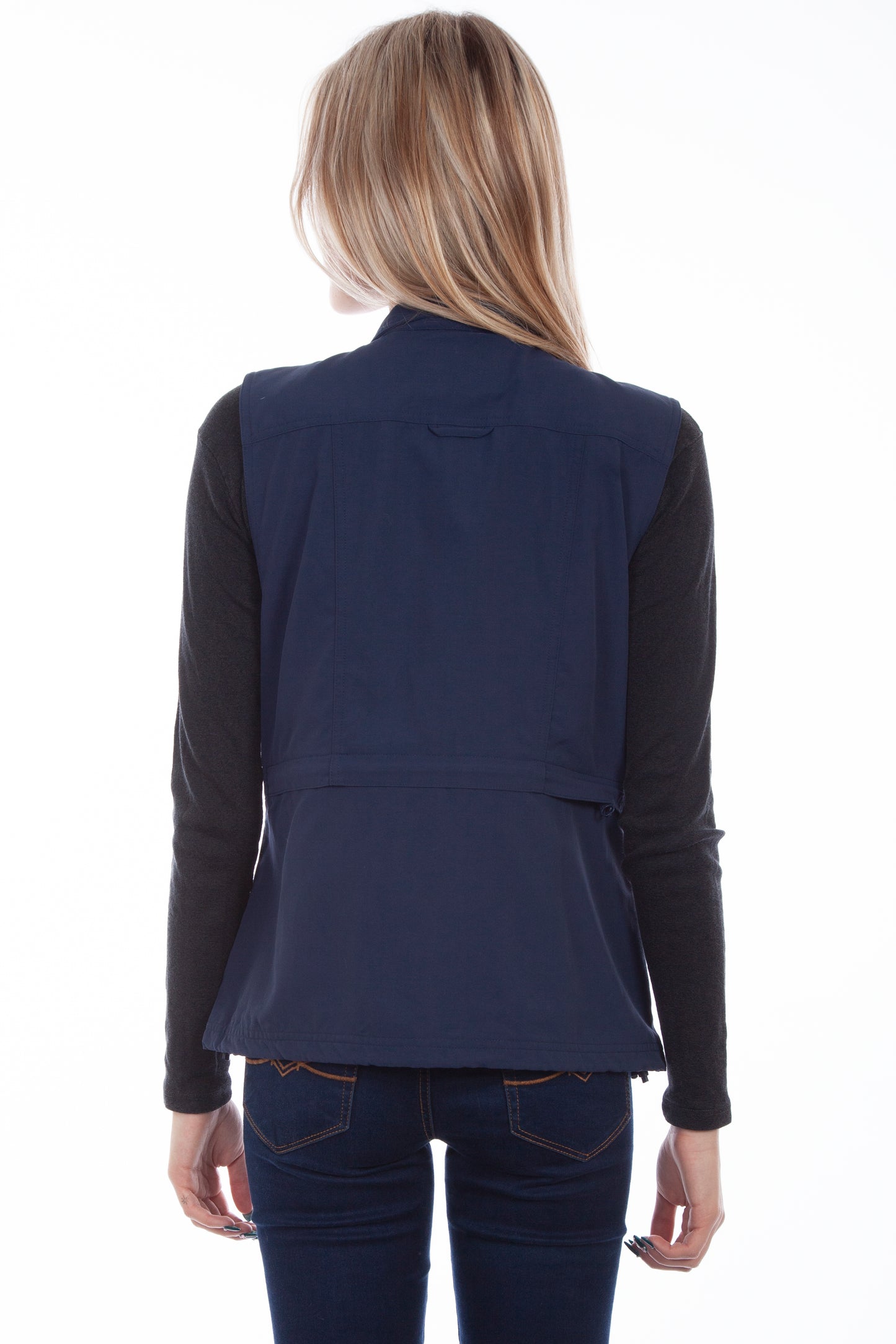 Scully Western Women's Multi Pocket Nylon Vest in Ink