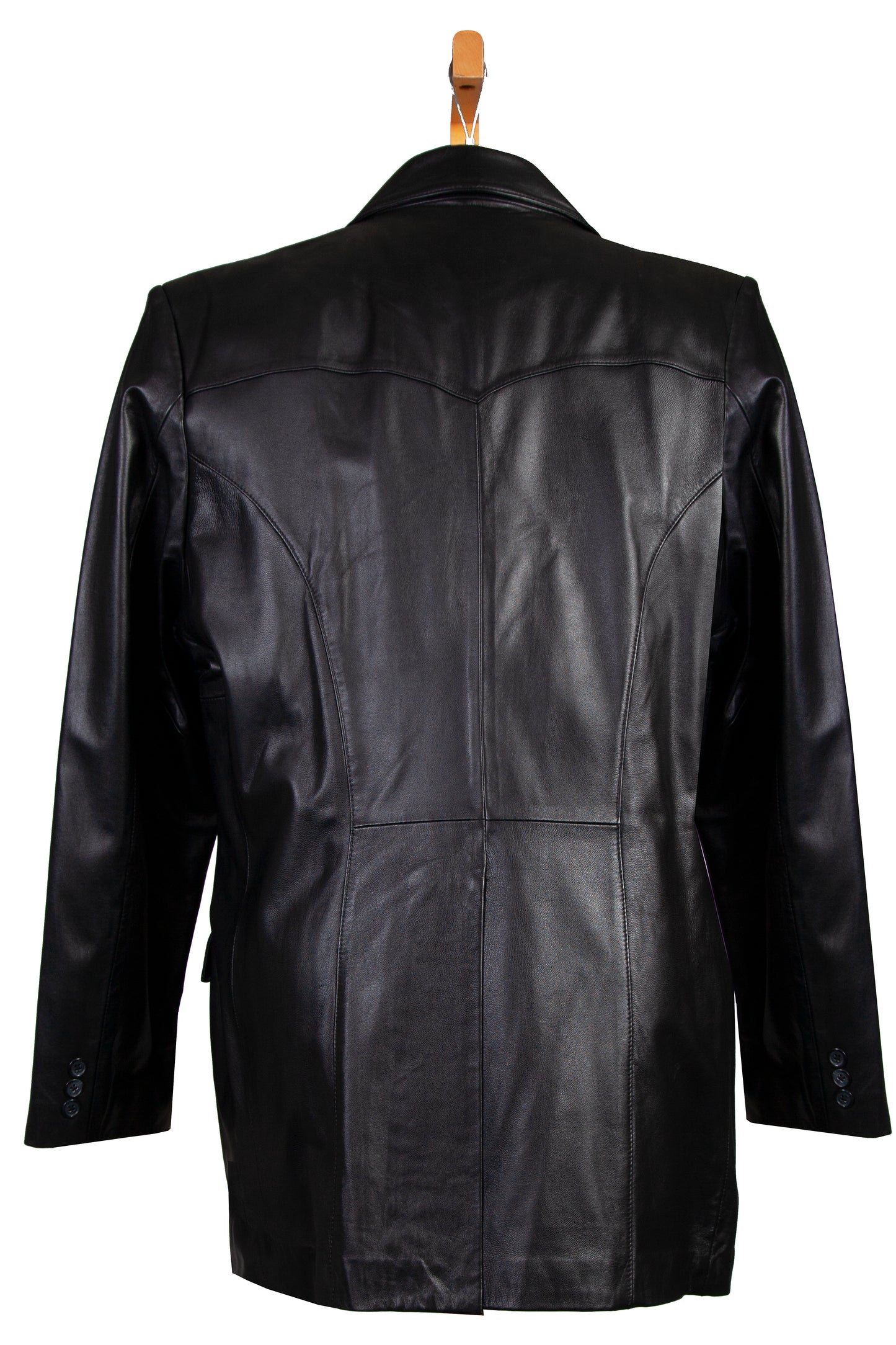 Scully Western Men's Leather Lambskin Genuine Blazer in Black Lamb With Buttercup Ostrich Trim