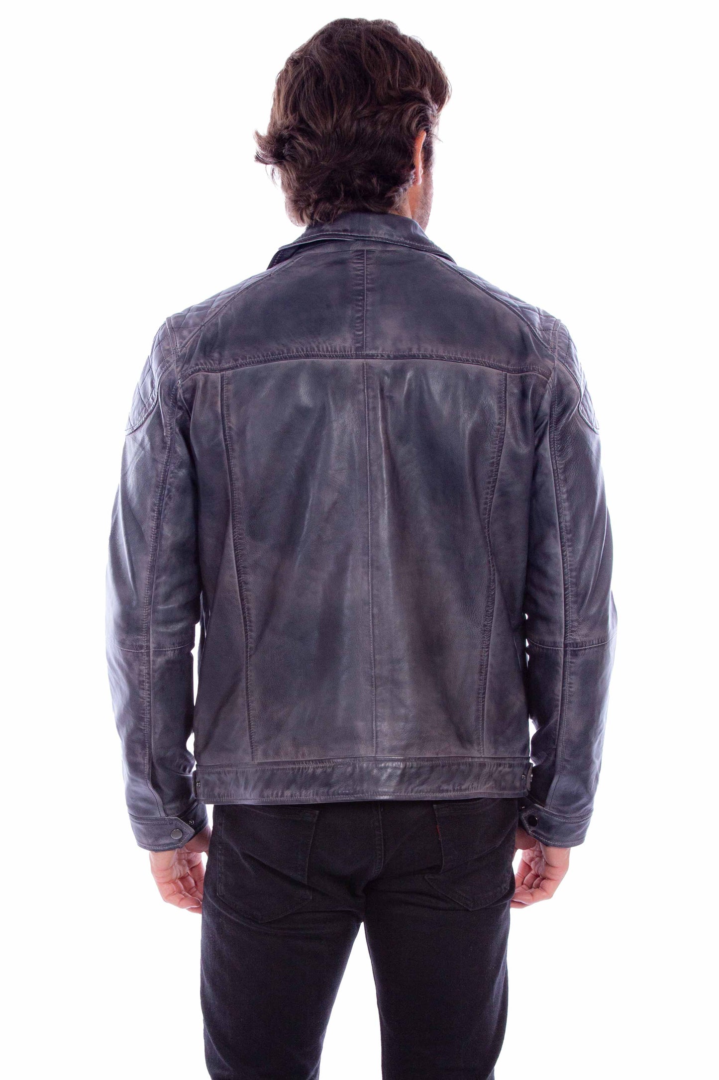 Scully Western Men's Zip Front Weaved Lined Gray Jacket in Grey
