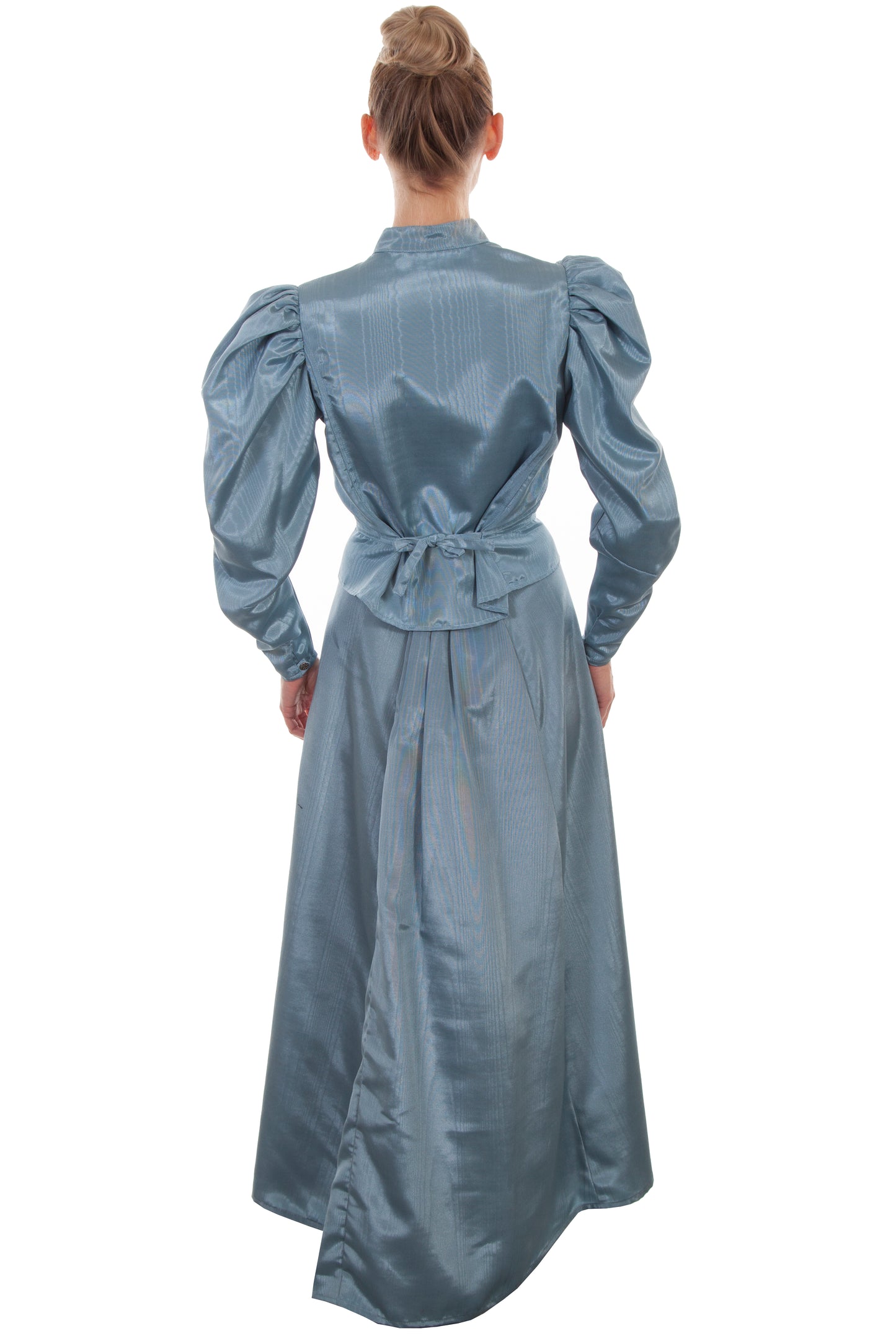 Scully Women's Moire Tie Back Blouse in Blue