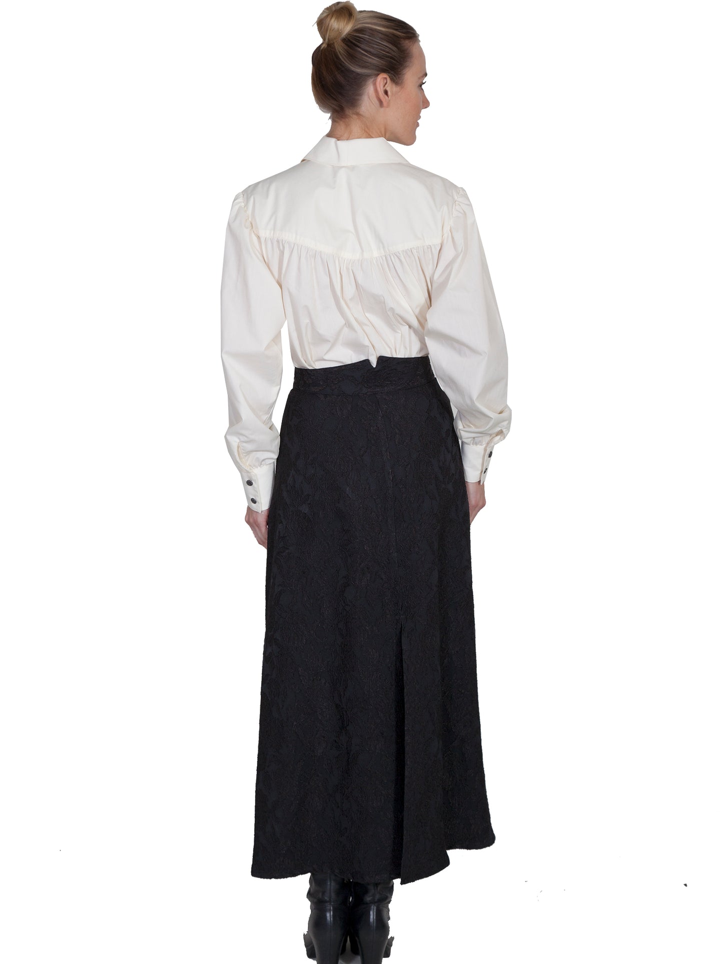 Scully Women's Button Front Skirt in Black