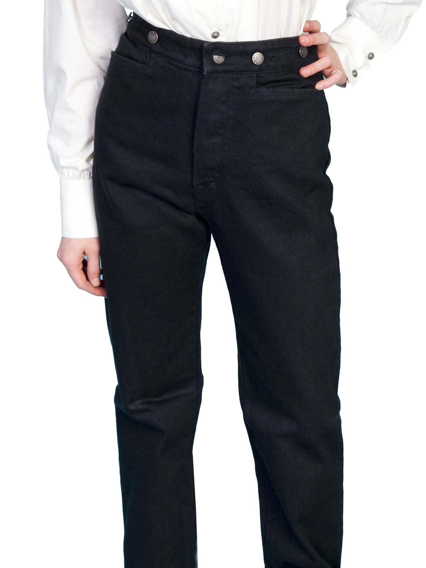 Scully Women's Wahmaker Old West Canvas Pants in Black