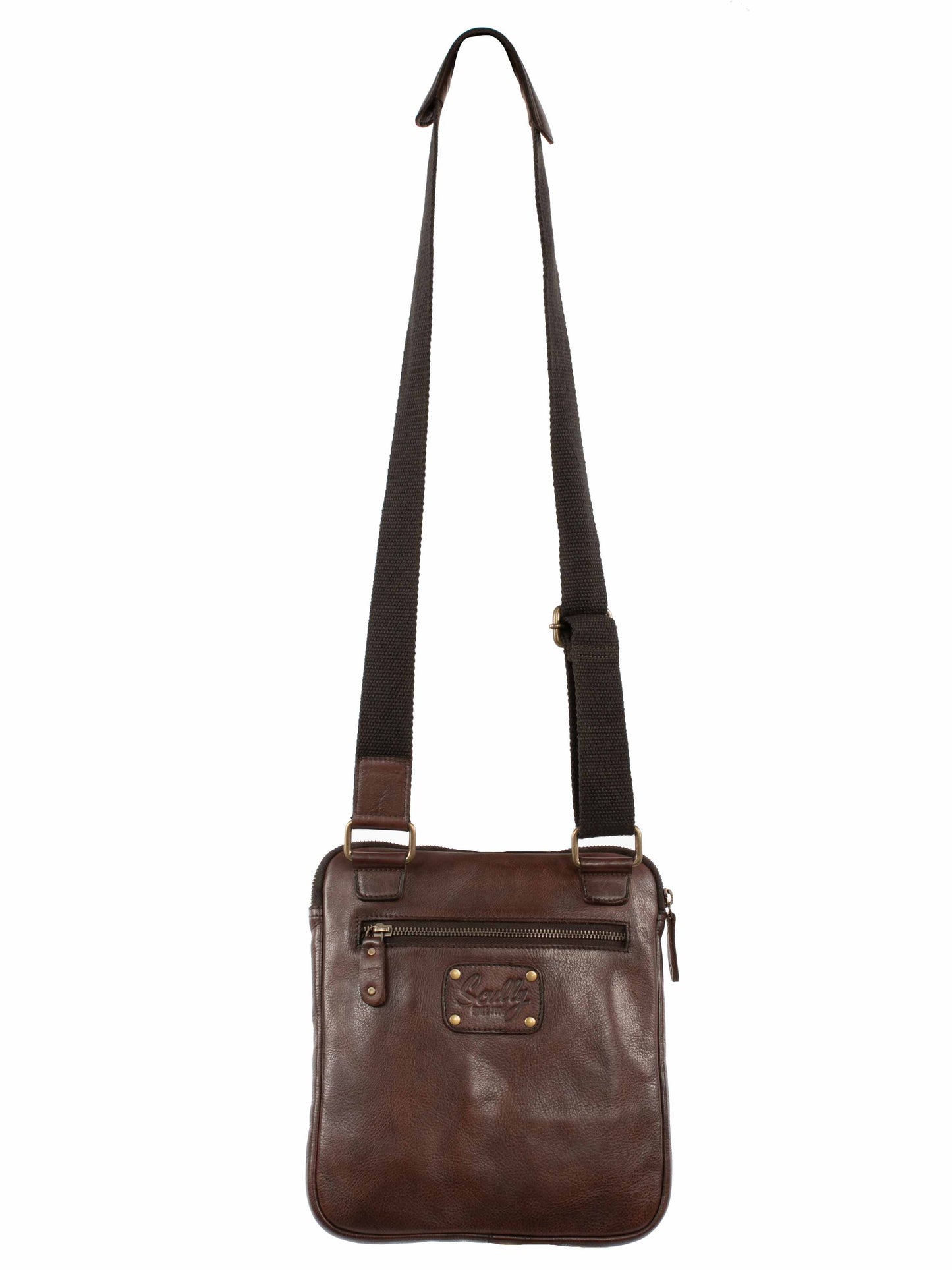 Scully Leather Shoulder Travel Tote in Chocolate