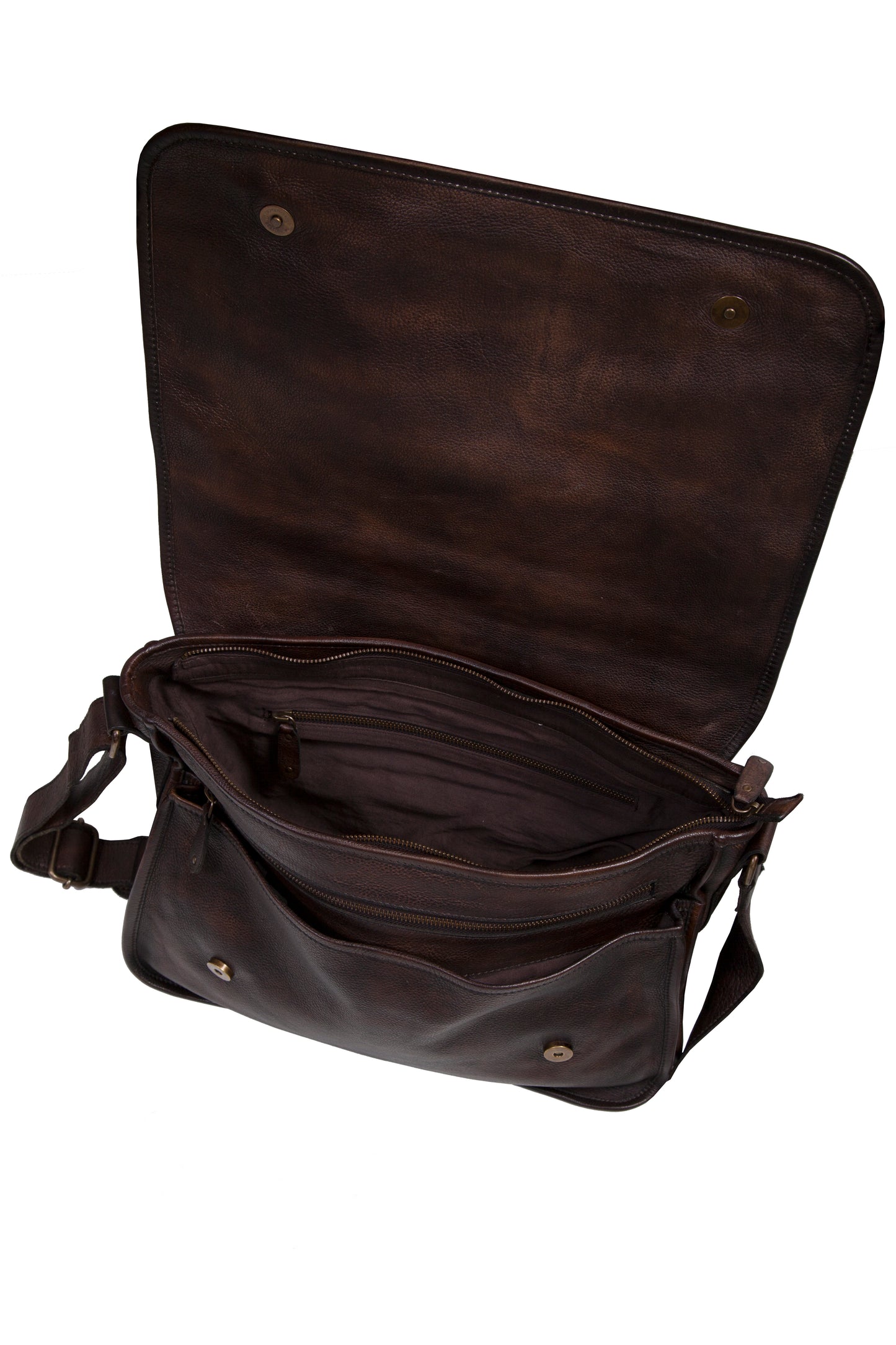 Scully Men's Messenger Brief Bag in Chocolate