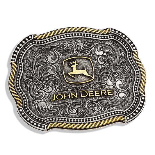 Montana Silversmiths John Deere Scalloped Duo Attitude Buckle