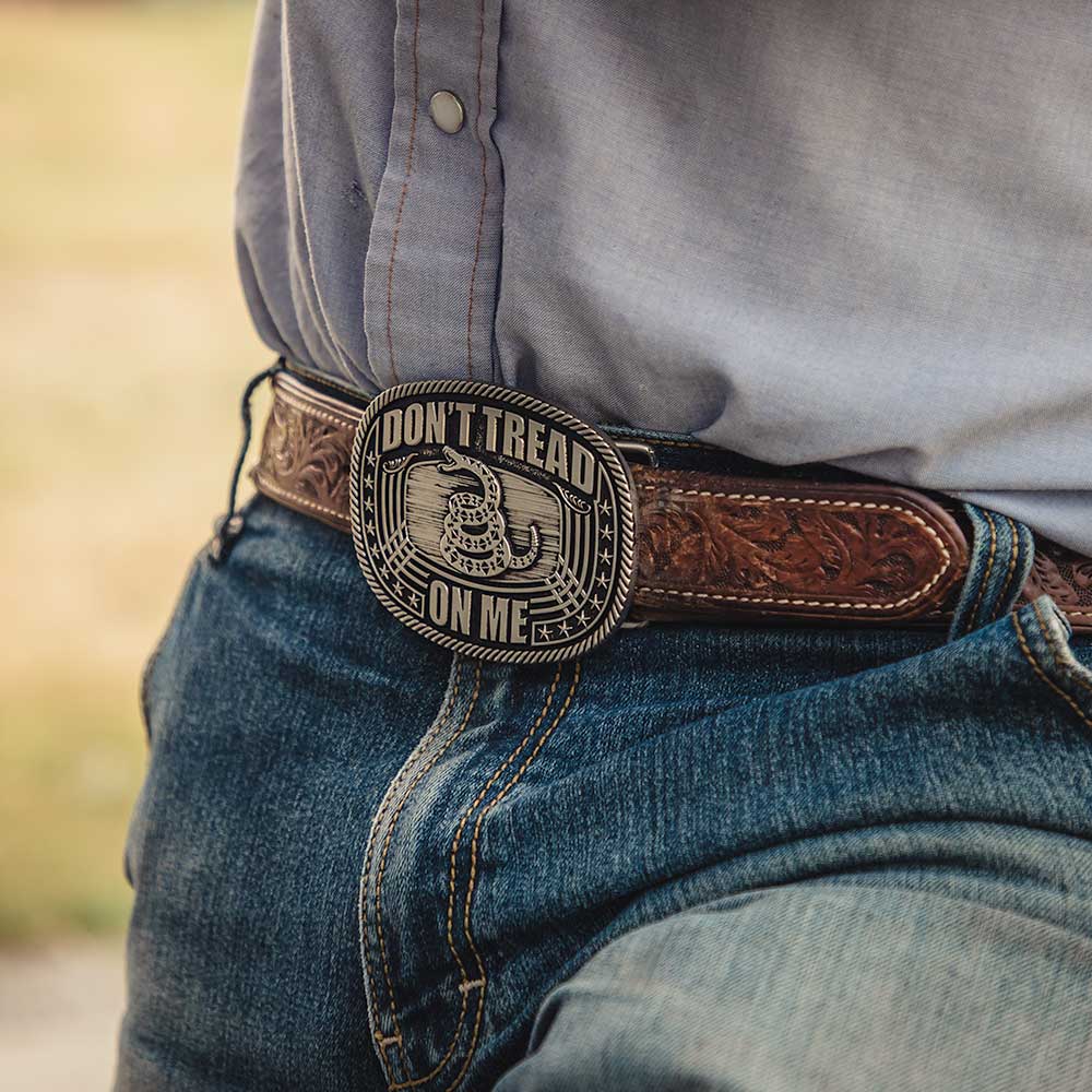 Montana Silversmiths Don'T Tread On Me Roped Attitude Buckle