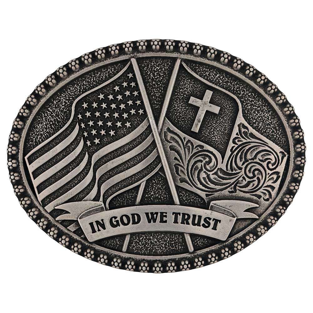 Montana Silversmiths We Trust Attitude Buckle
