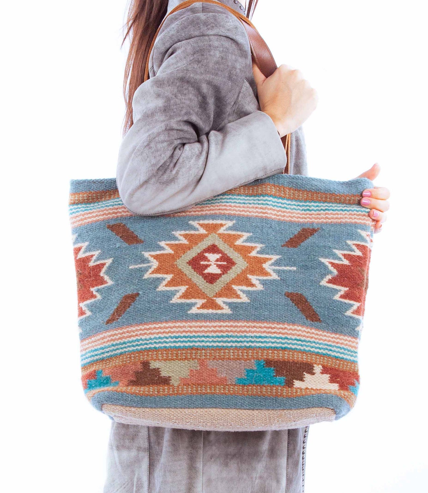 Scully Women's Woven Southwest Tote Handbag