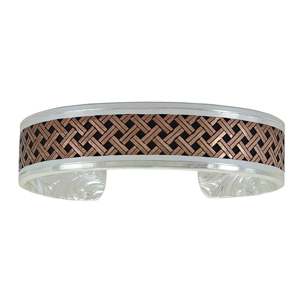 Montana Silversmiths Classic Legacy Weave Crossing Paths Cuff Bracelet
