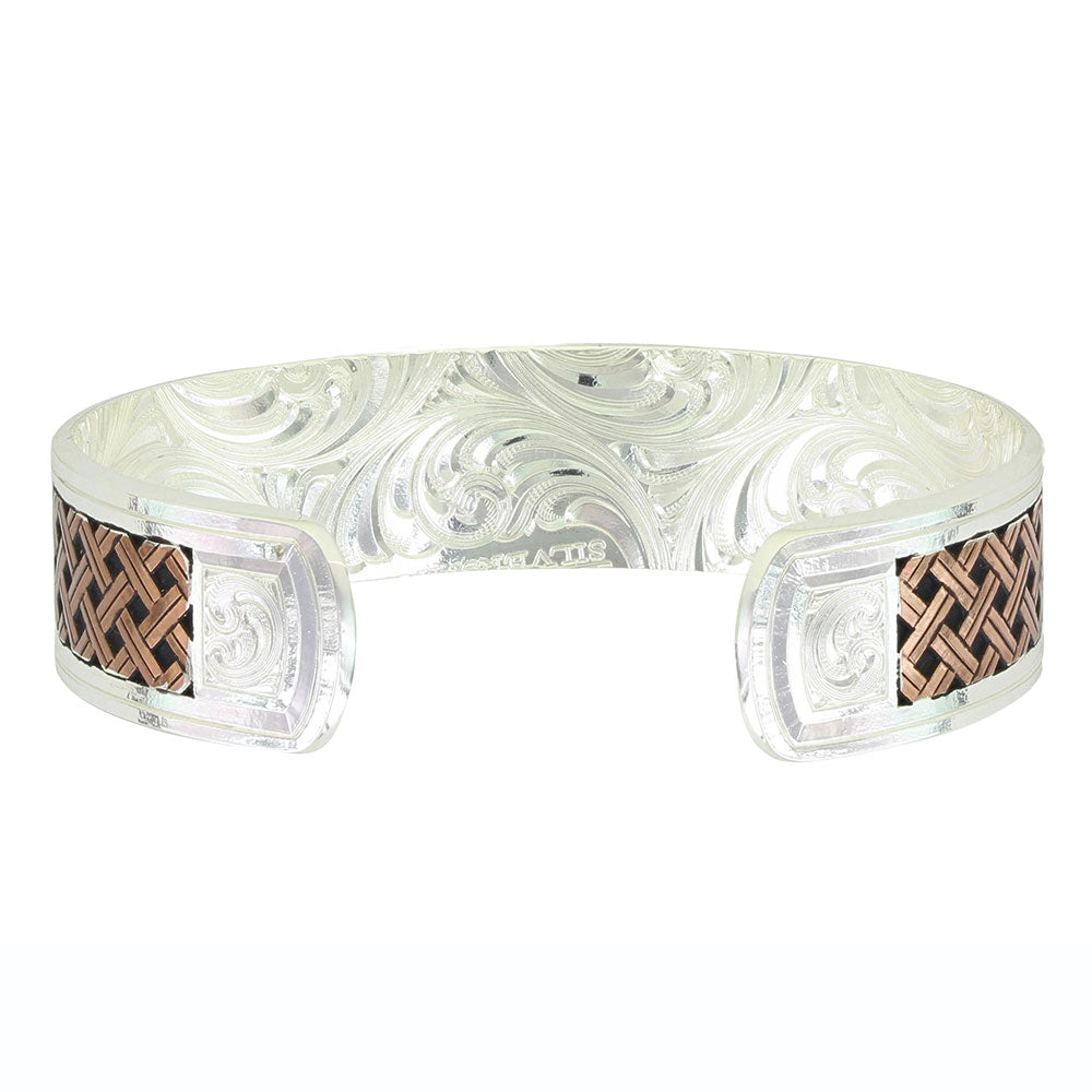 Montana Silversmiths Classic Legacy Weave Crossing Paths Cuff Bracelet