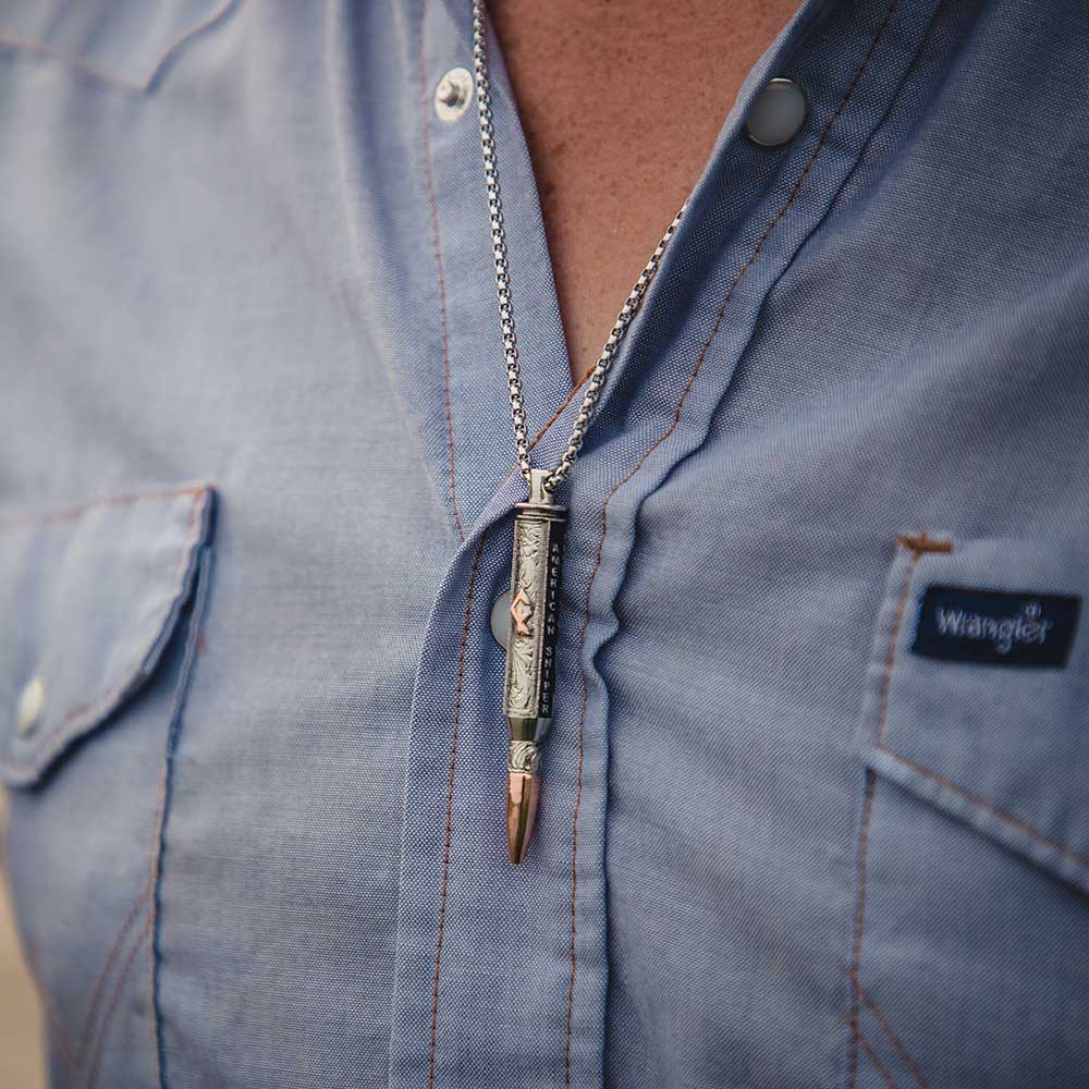 Montana Silversmiths I'Ll Cover You Sniper Bullet Necklace