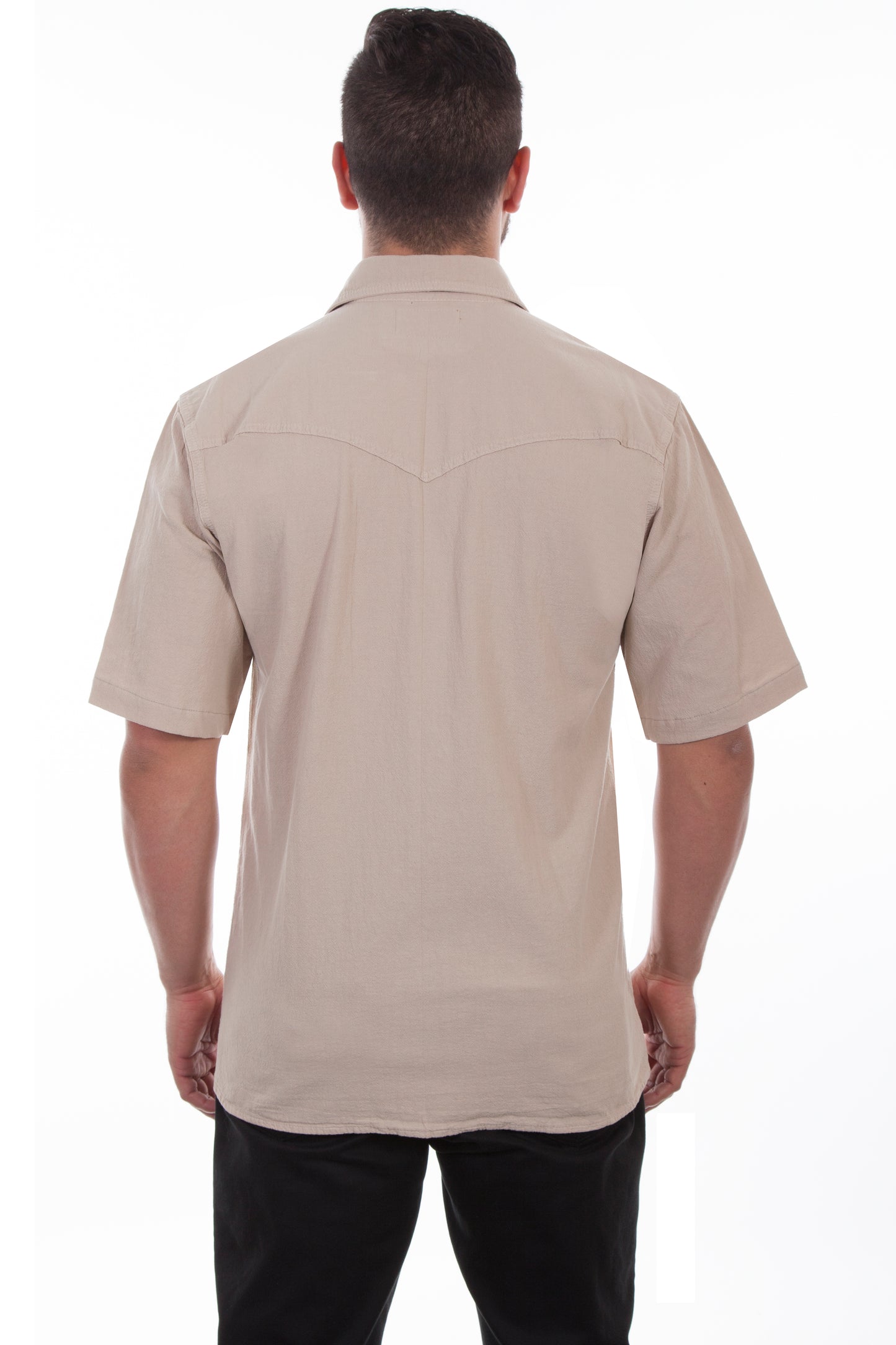 Scully Cantina Men's Short Sleeve Shirt in Sand
