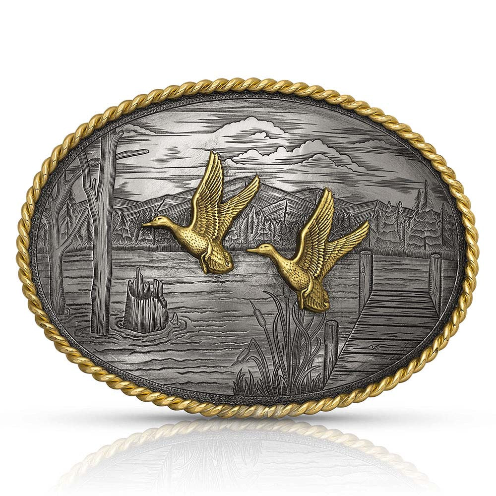 Montana Silversmiths On The Banks with Ducks Buckle