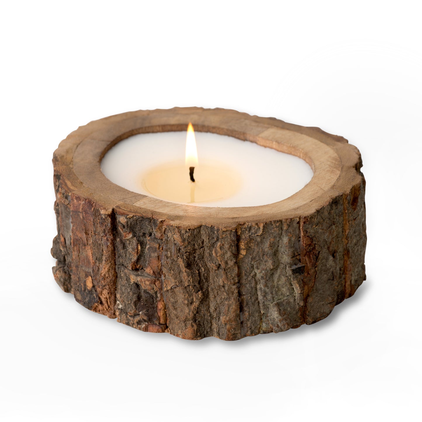 Himalayan Trading Post Irregular Natural Tree Bark Pot 9oz Candle - Tobacco Bark