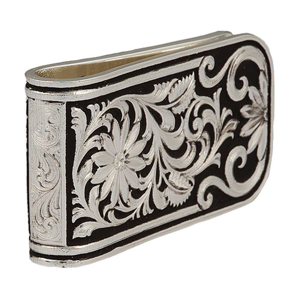 Montana Silversmiths Leathercut Bitterroot Money Clip