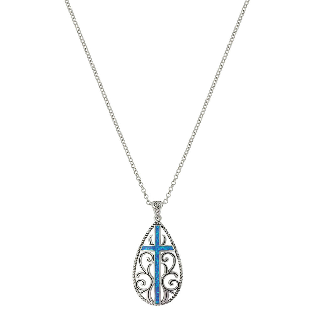 Montana Silversmiths Filigree Water Lights Cross Necklace