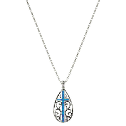 Montana Silversmiths Filigree Water Lights Cross Necklace