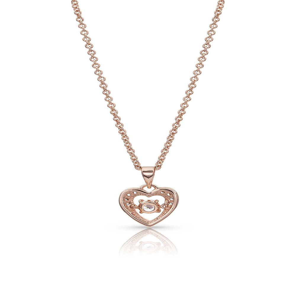 Montana Silversmiths Let'S Dance A Little Dance Rose Gold Heart Necklace