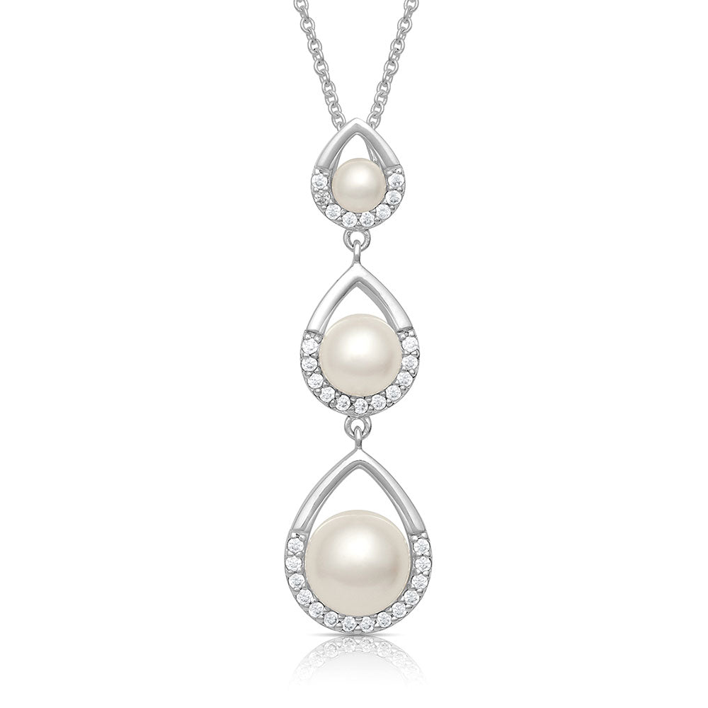 Montana Silversmiths Western Lifestyle Women's Teardrop Necklace - Perfect Pearl