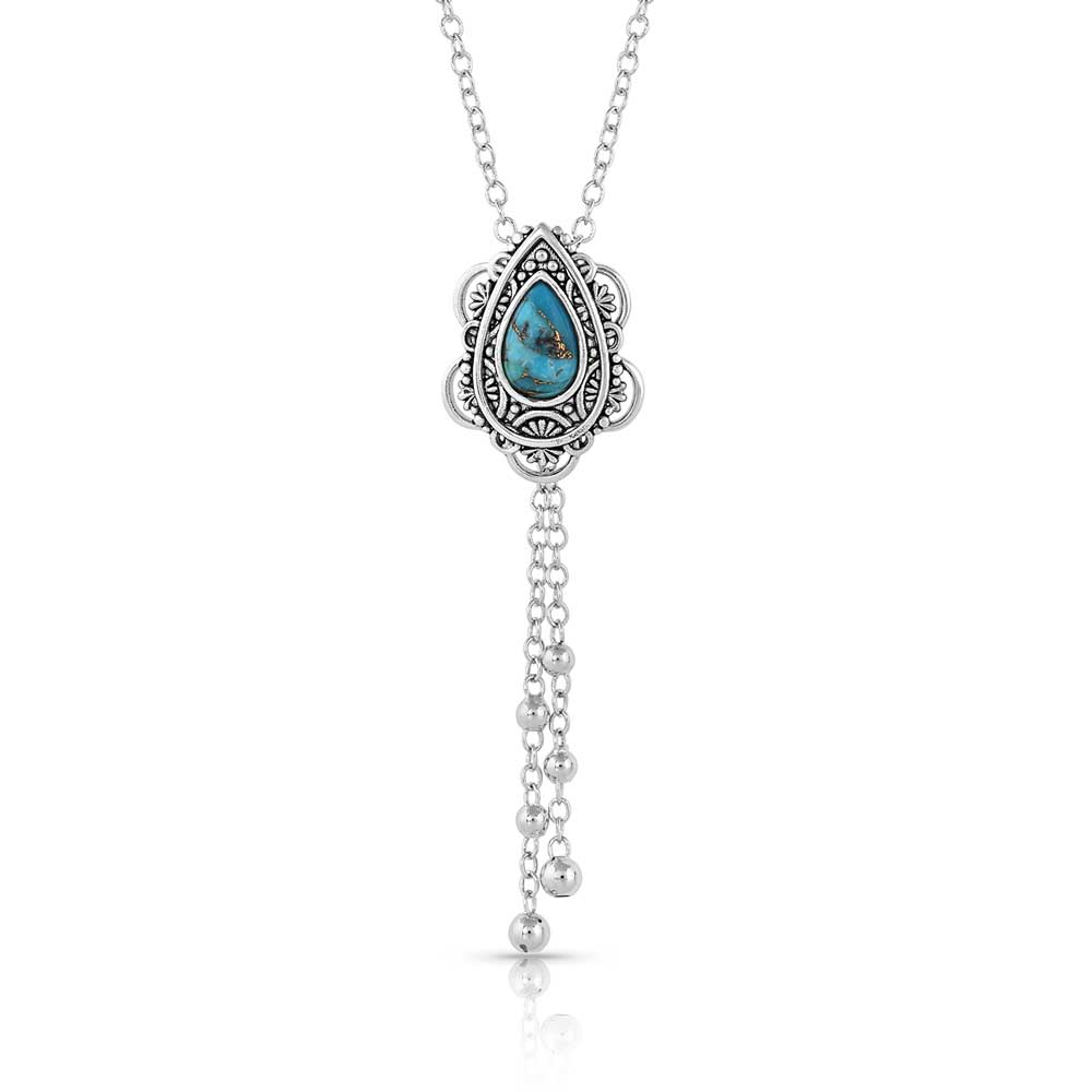 Montana Silversmiths Western Lifestyle Turquoise Necklace - Lady Guadalupe Dangle Stone