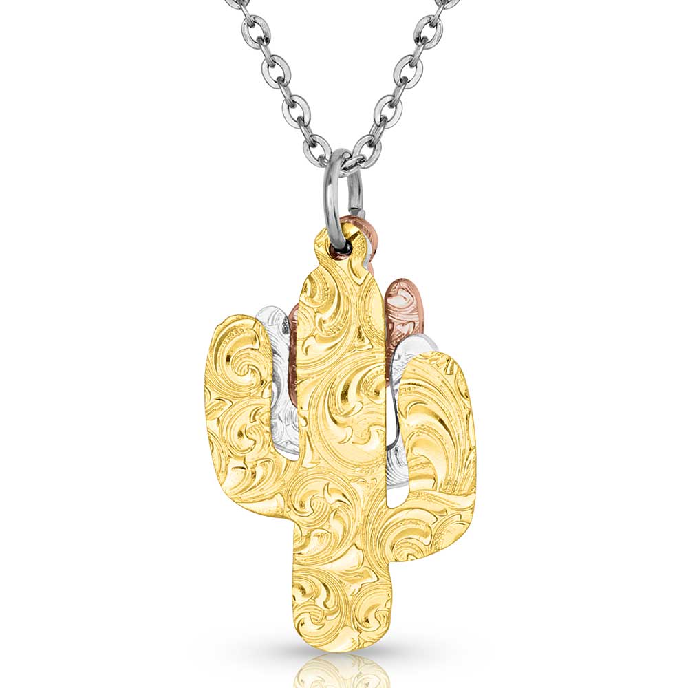 Montana Silversmiths Triple Cactus Necklace