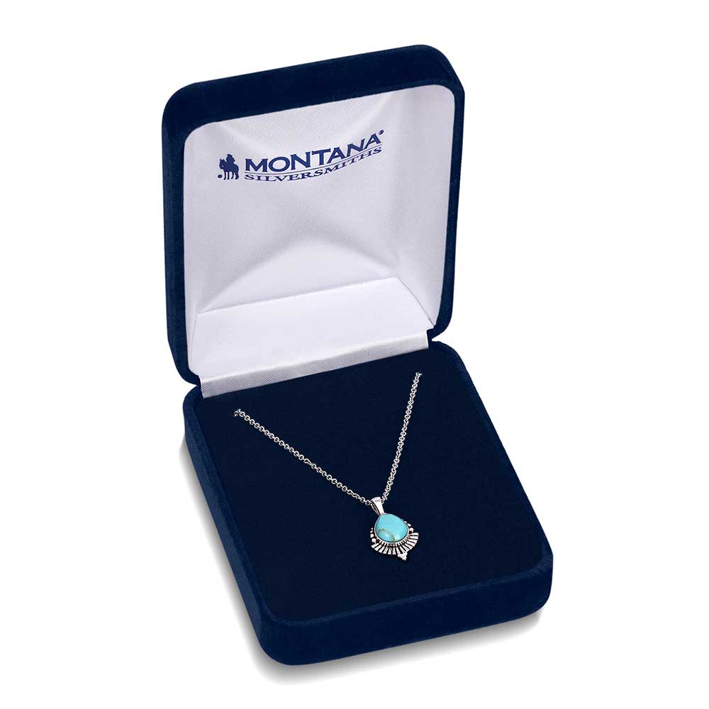 Montana Silversmiths Simple Flourish Turquoise Necklace