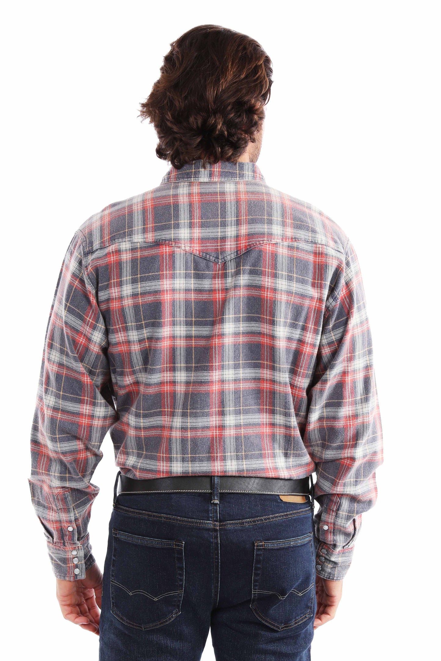 Scully Men's Signature Yarn Dyed Check Shirt in Blue