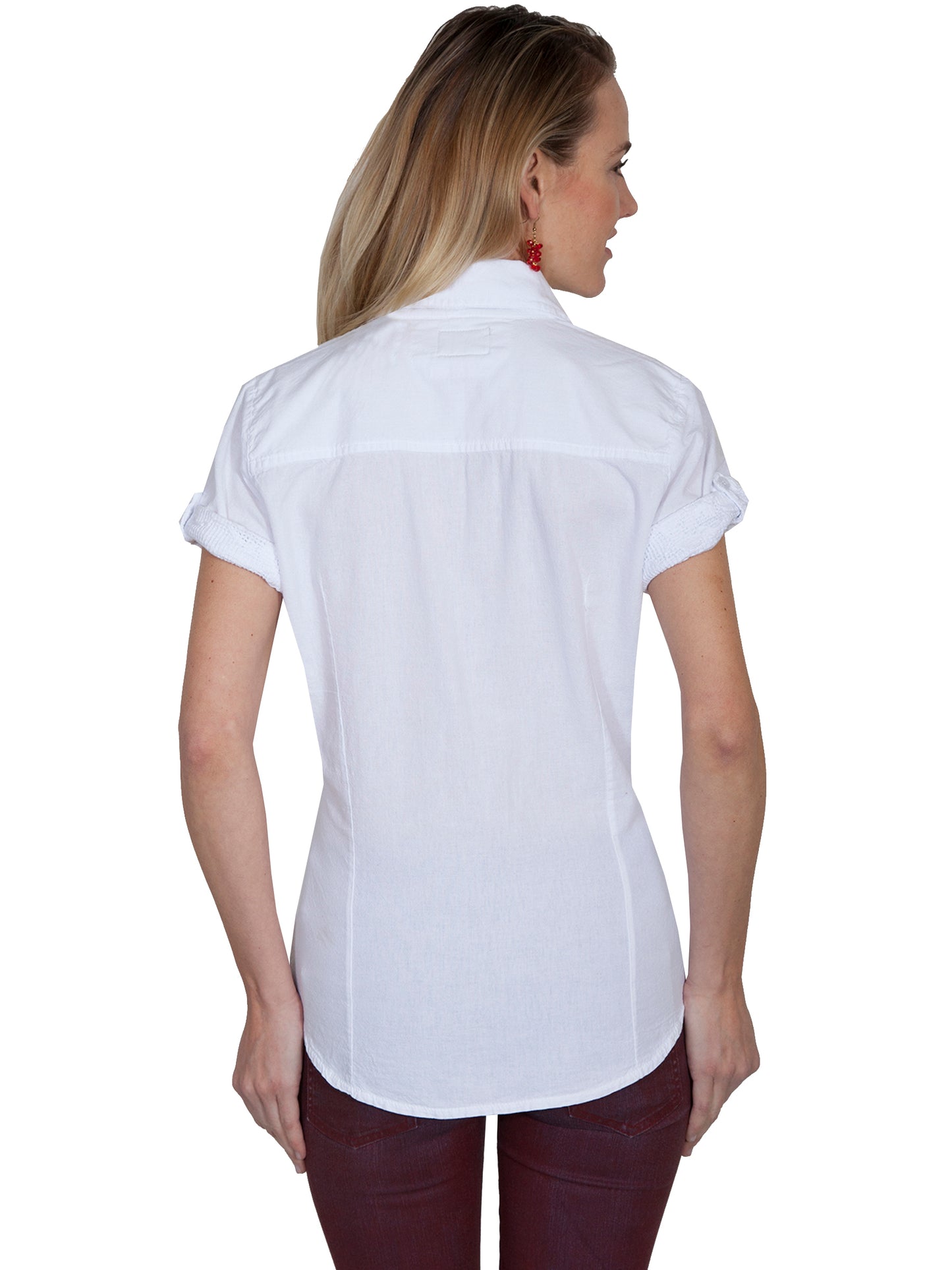 Scully Cantina Women's 2 Pocket Button Front Blouse in White