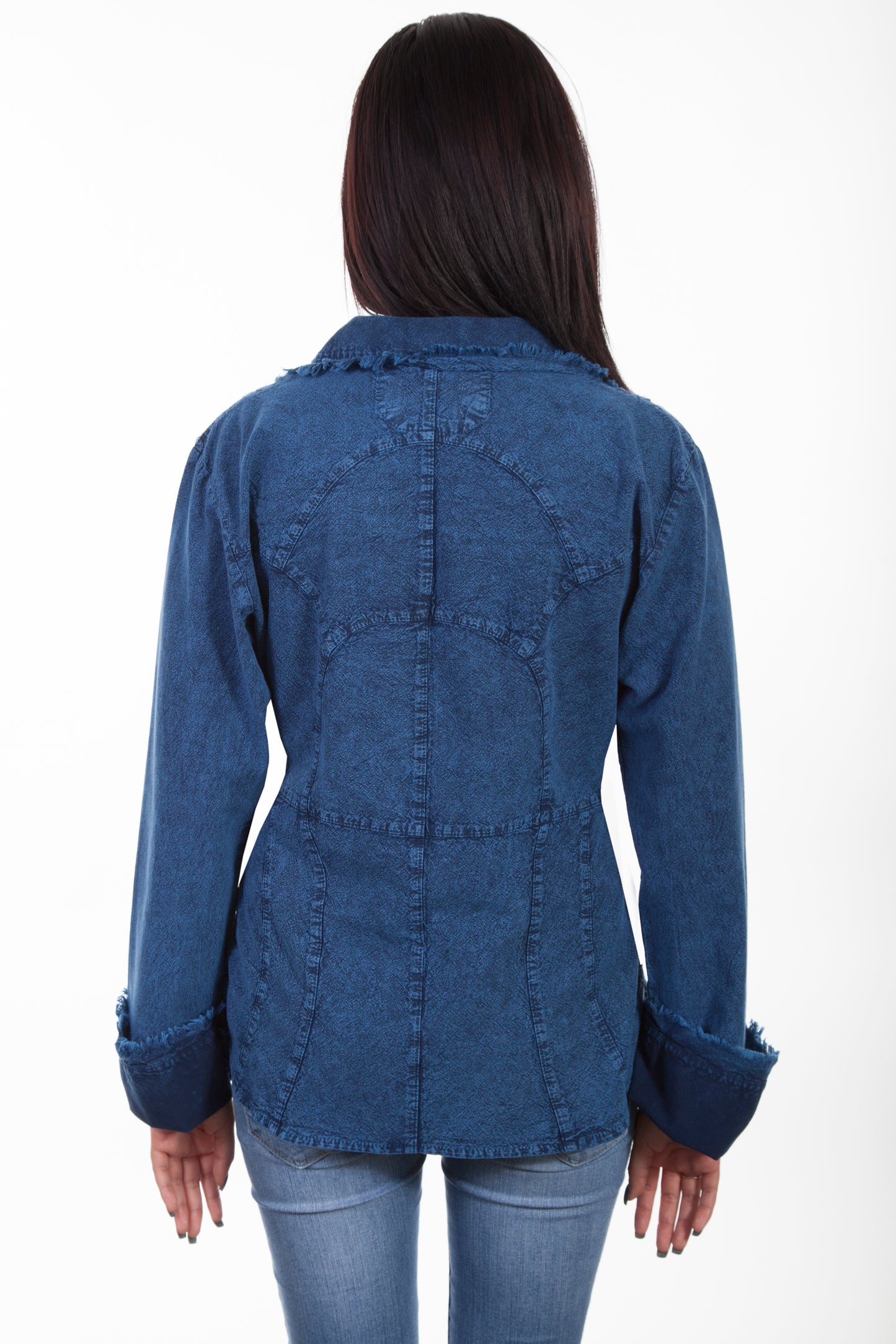 Scully Women's Collar Blouse in Dark Blue