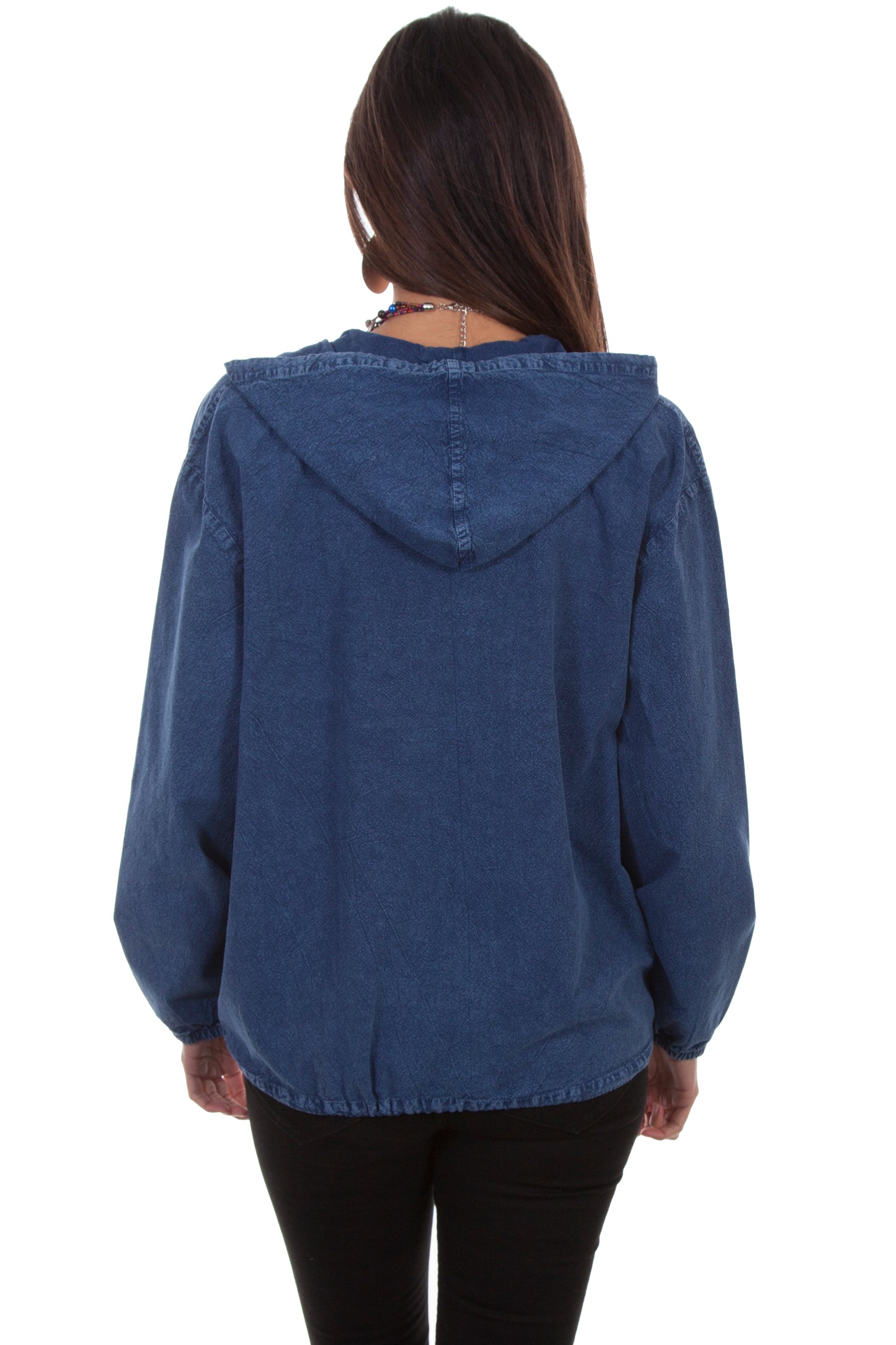 Scully Women's Zip Front Hoodie in Dark Blue
